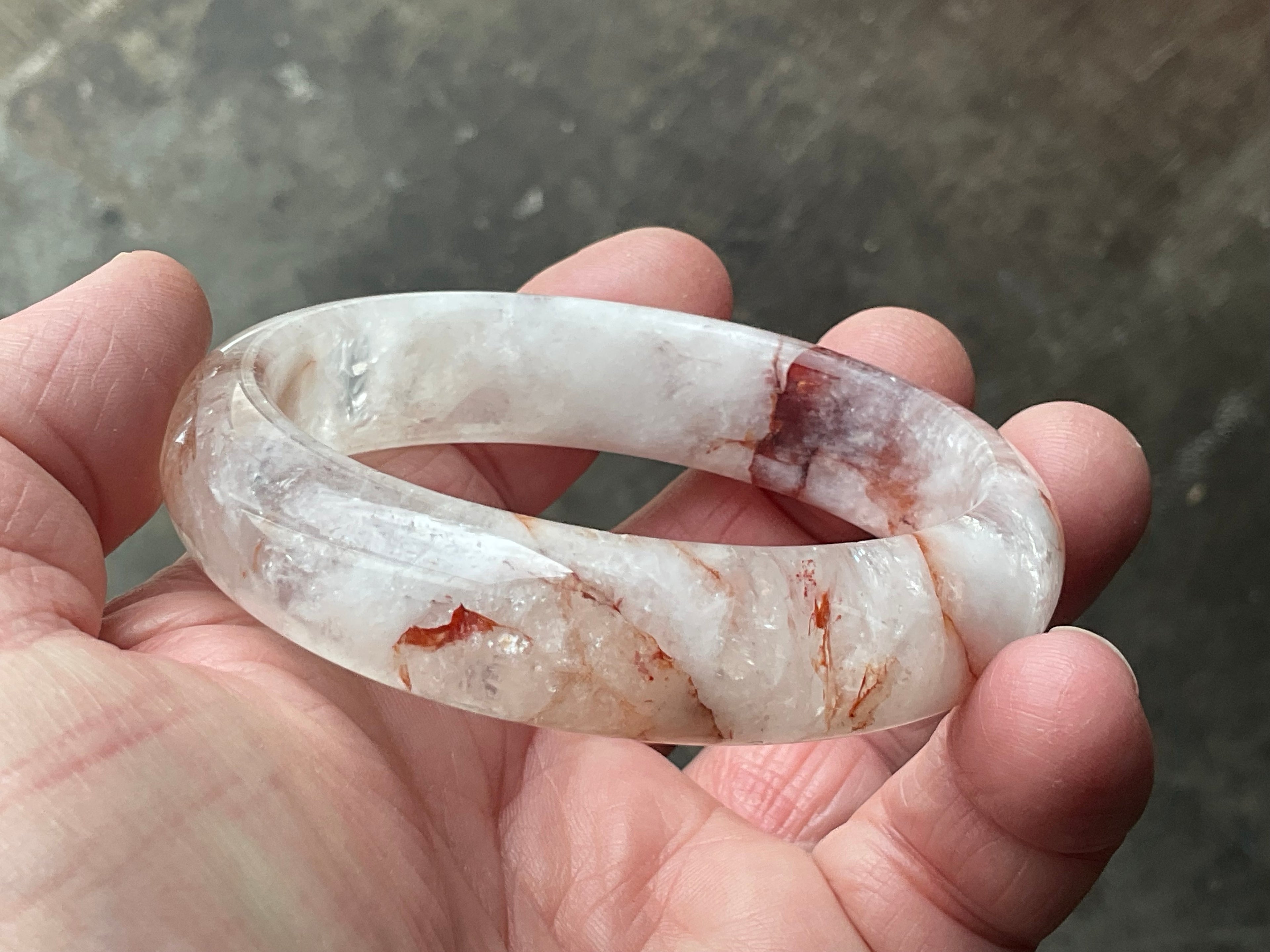 61g Fire Quartz Solid Bangle 1B