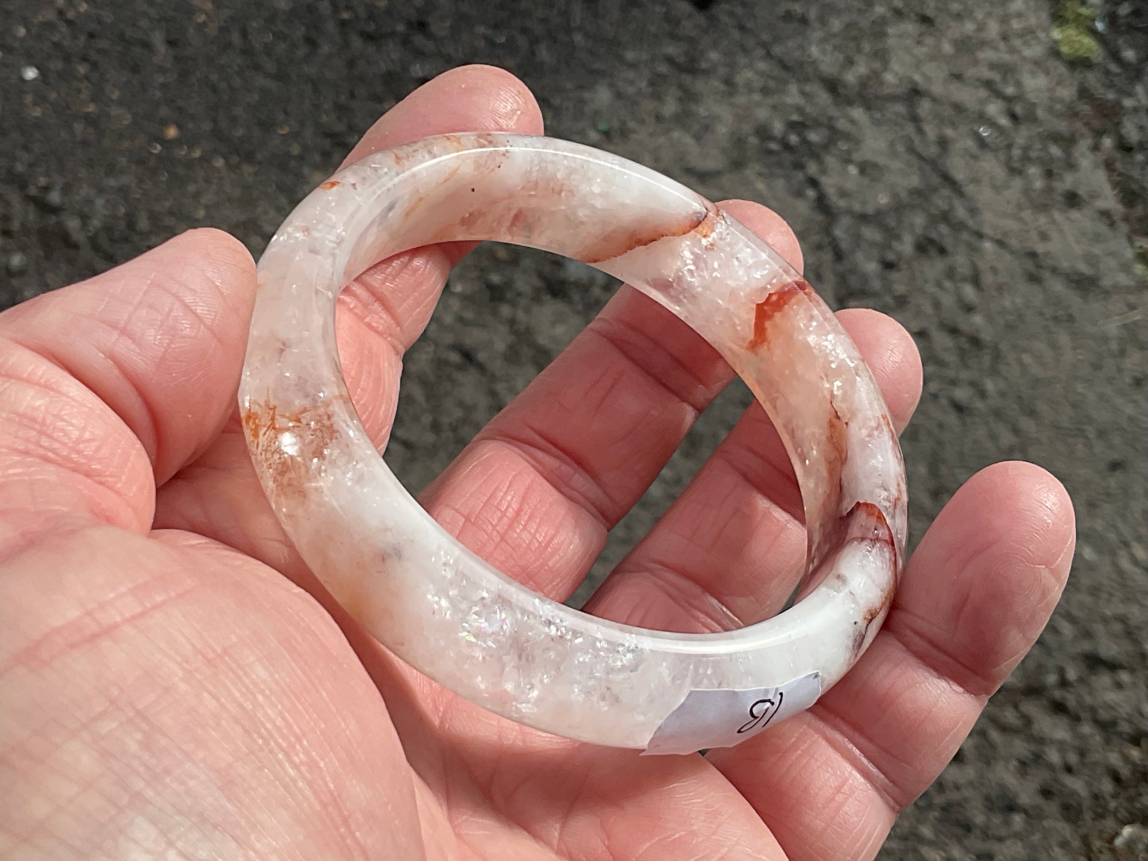 61g Fire Quartz Solid Bangle 1B