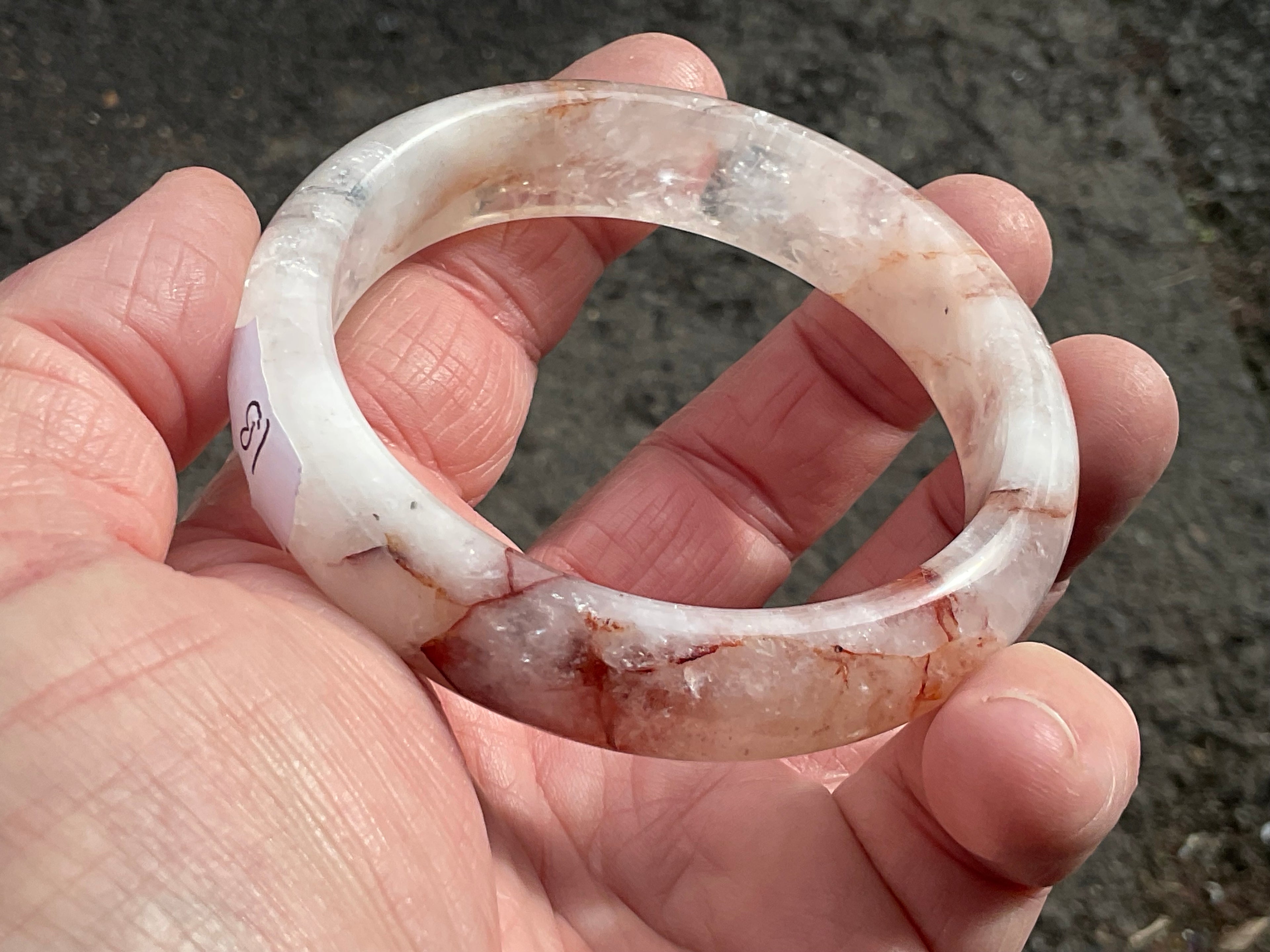 61g Fire Quartz Solid Bangle 1B