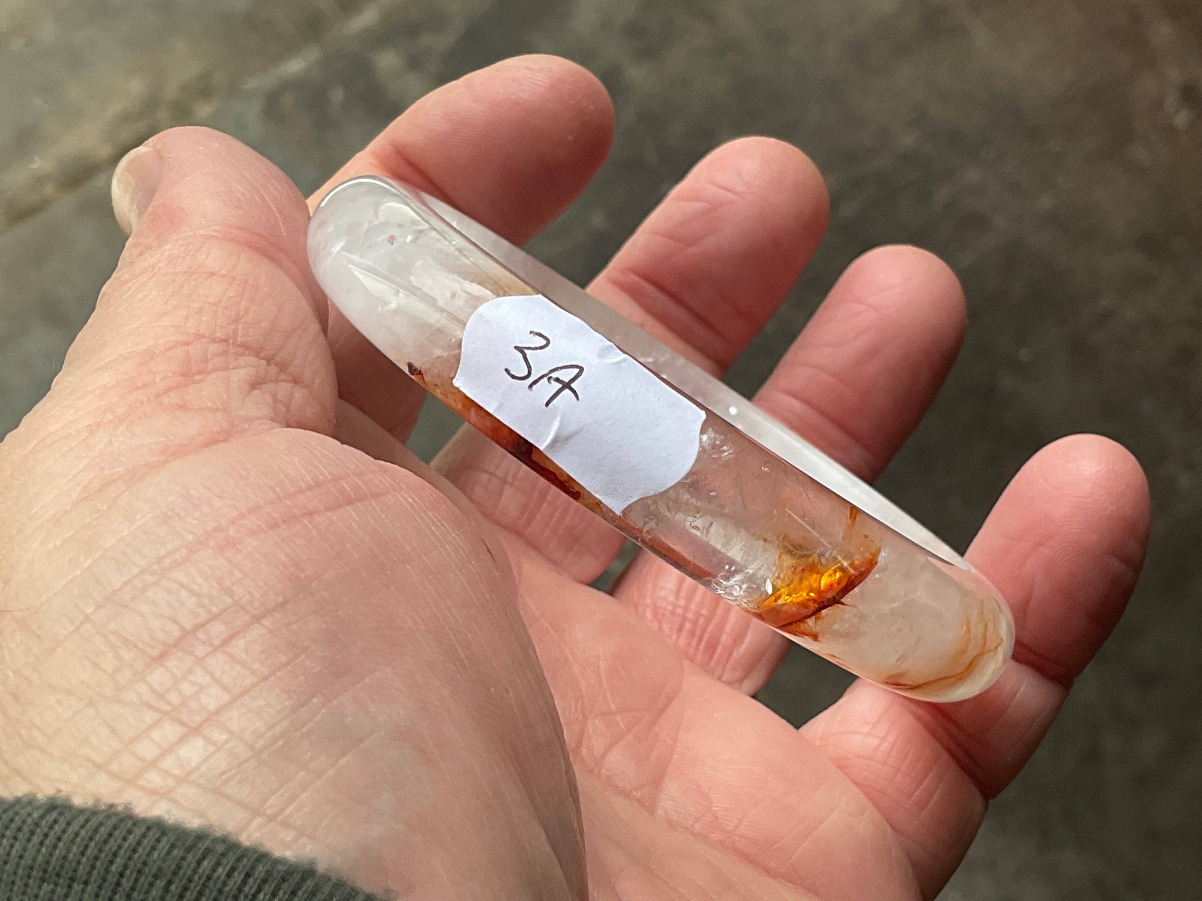 61mm Fire Quartz Solid Bangle 3A