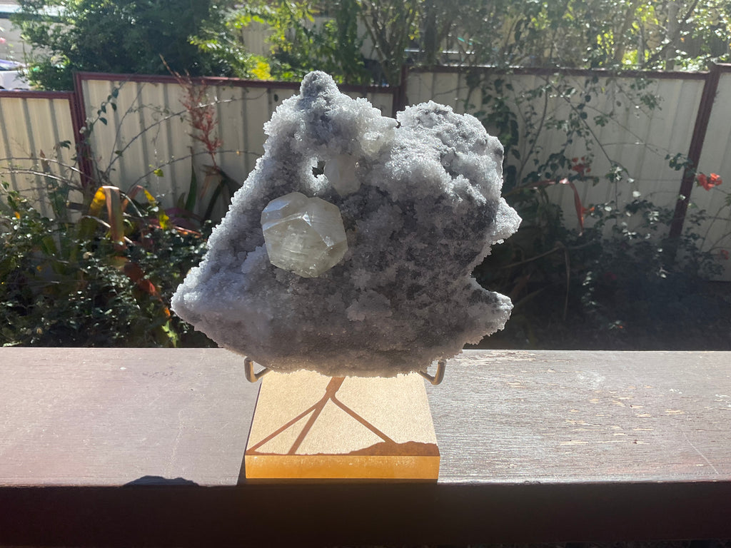 1382g Large Diamond Calcite on Needle Quartz from Fujian, China