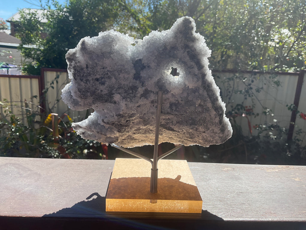 1382g Large Diamond Calcite on Needle Quartz from Fujian, China