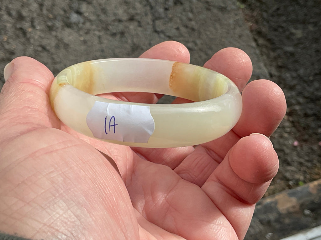 40g Small Green Banded Onyx Bangle 1A