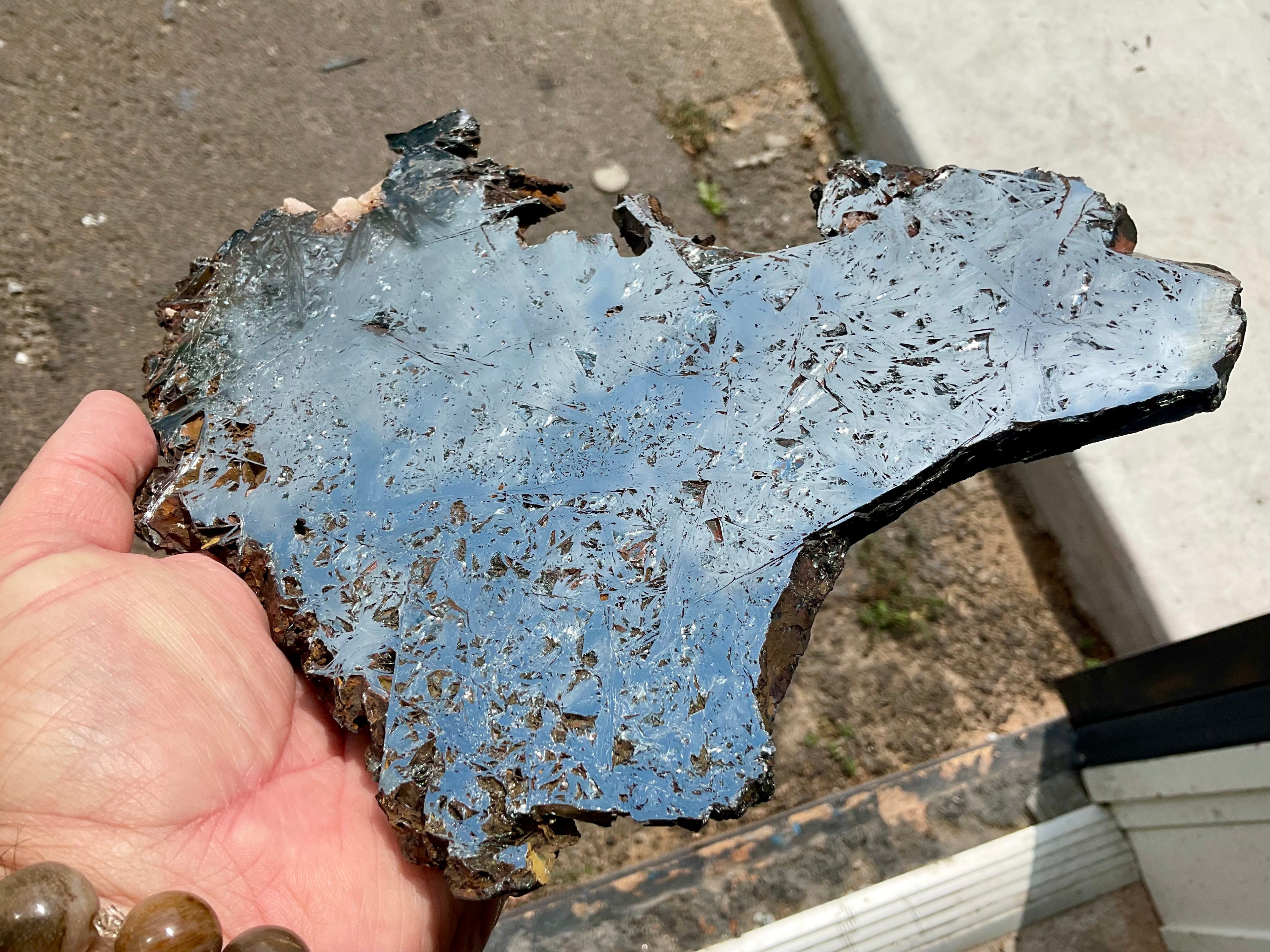 818g Polished Reticulated Hematite Slab
