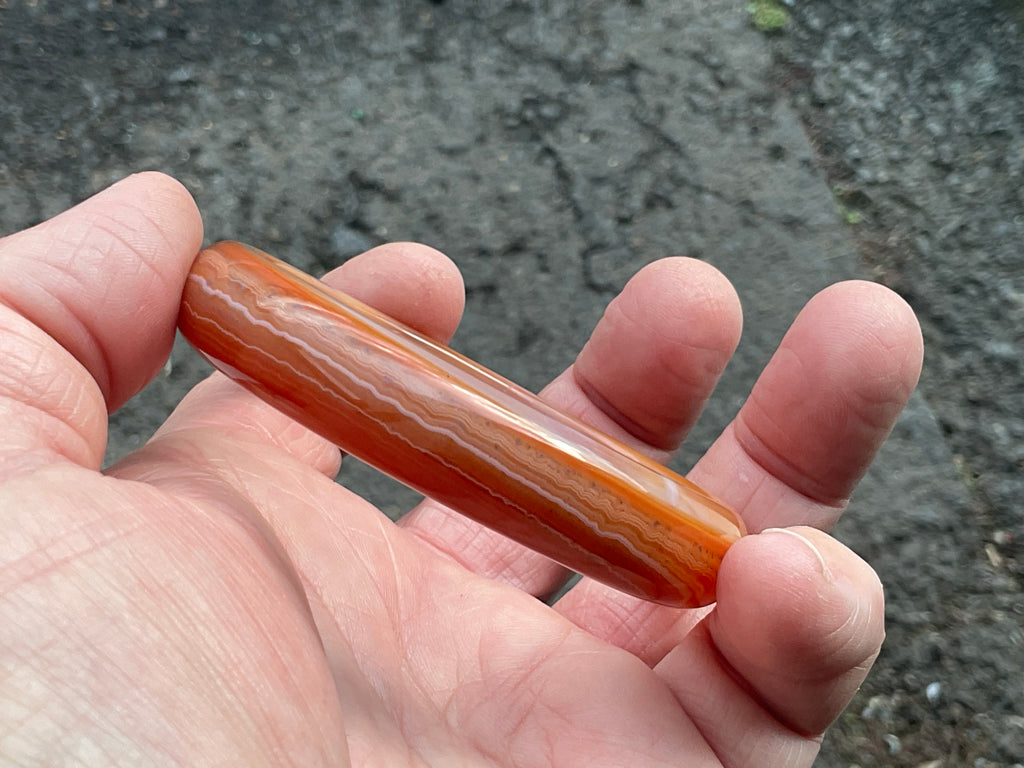 59mm Red Agate/Carnelian Solid Bangle