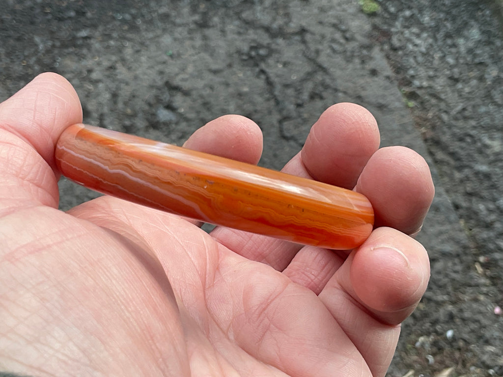 59mm Red Agate/Carnelian Solid Bangle