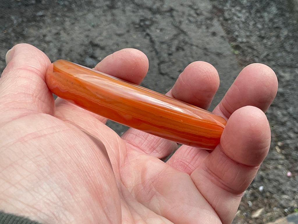 59mm Red Agate/Carnelian Solid Bangle