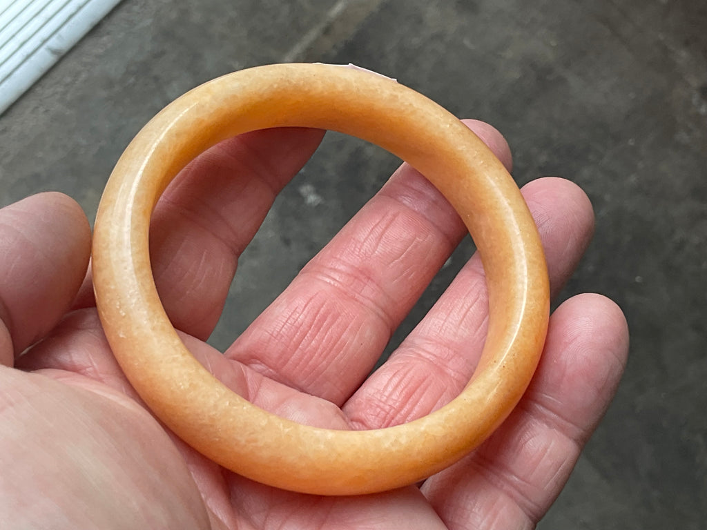 60g Orange Calcite Solid Bangle 3A