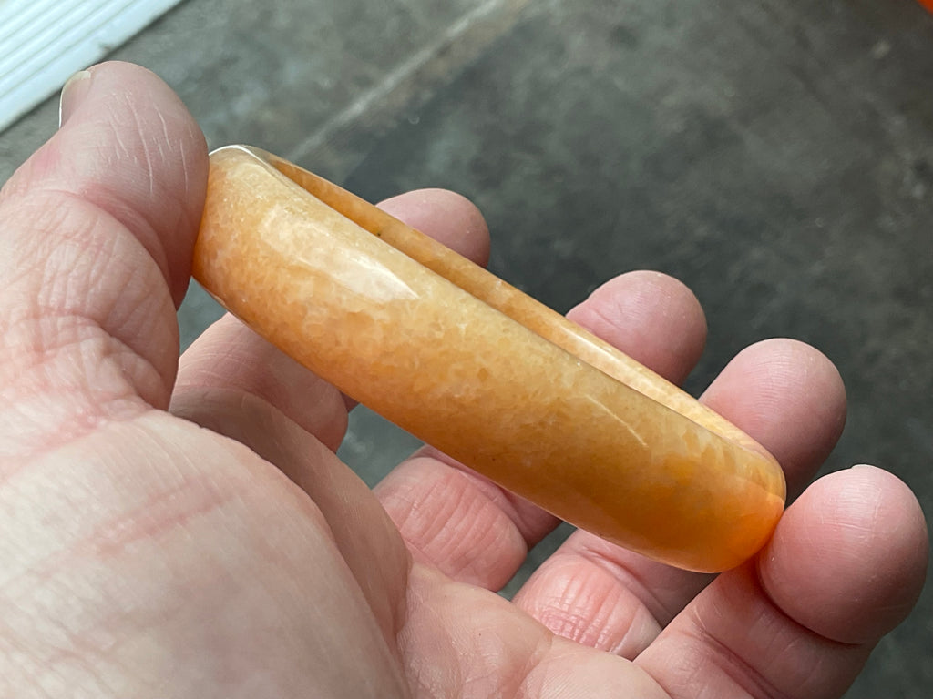 58g Orange Calcite Solid Bangle 2B