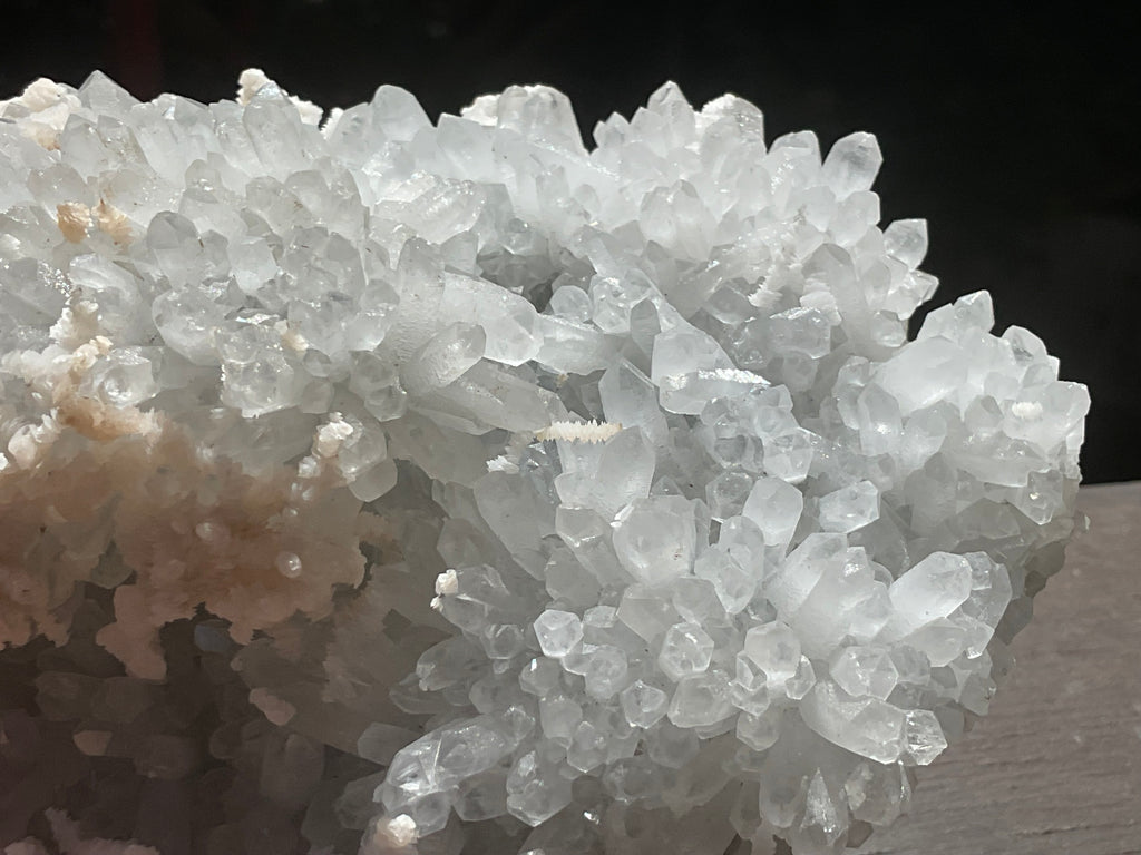 804g Screw Quartz with secondary Miniature Calcite Specimen from Inner Mongolia