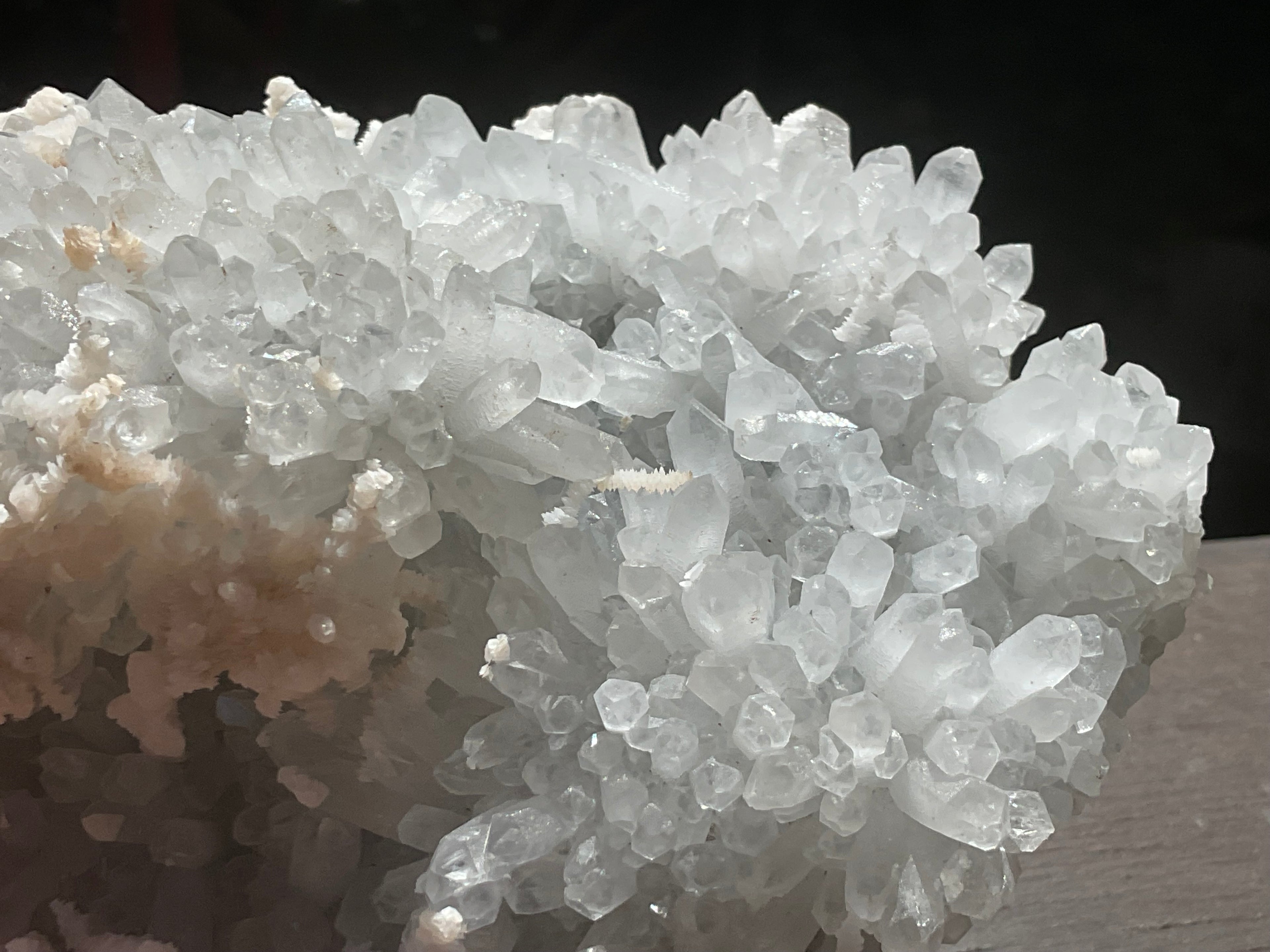 804g Screw Quartz with secondary Miniature Calcite Specimen from Inner Mongolia