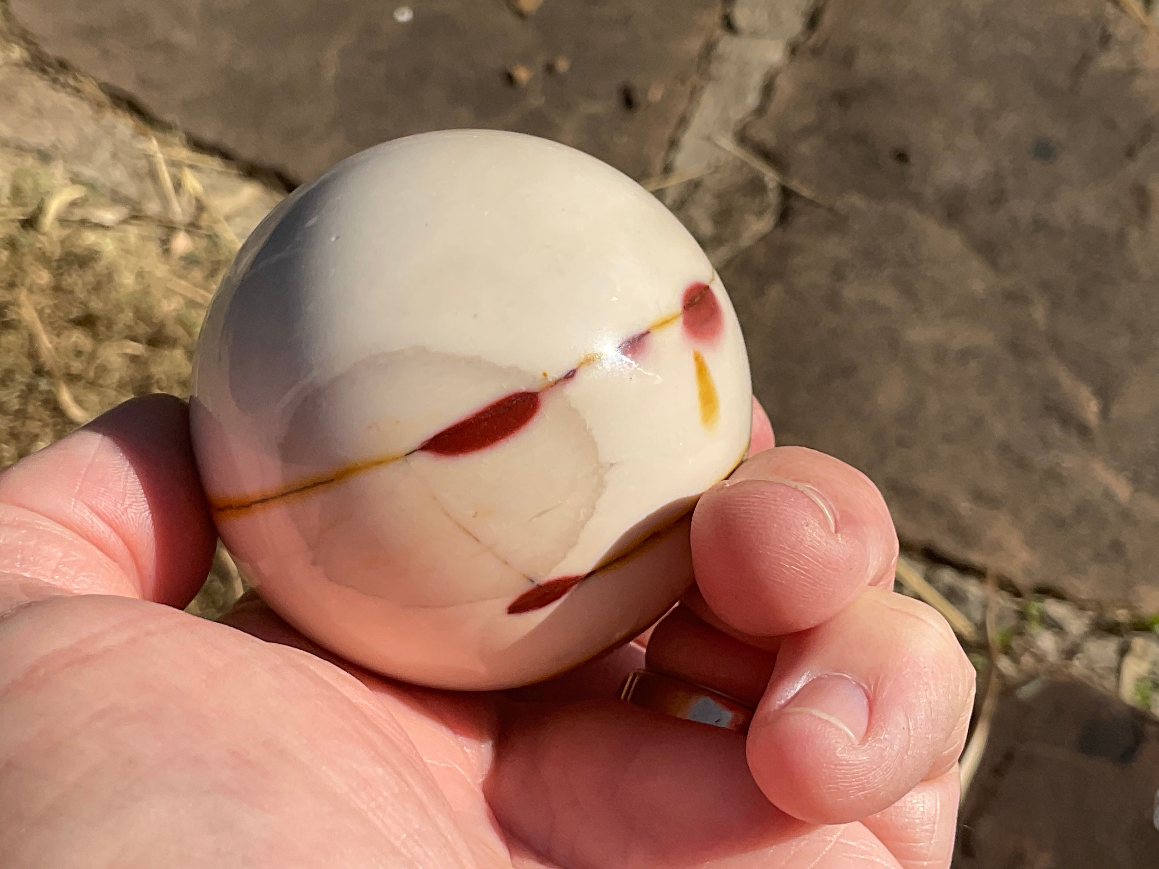 275g (5.4cm diameter) Mookaite Sphere 6C