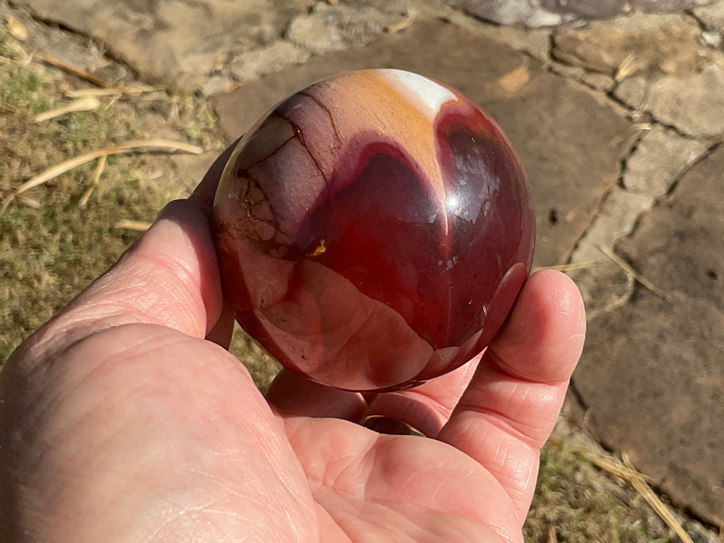 324g (5.7cm diameter) Mookaite Sphere 7B