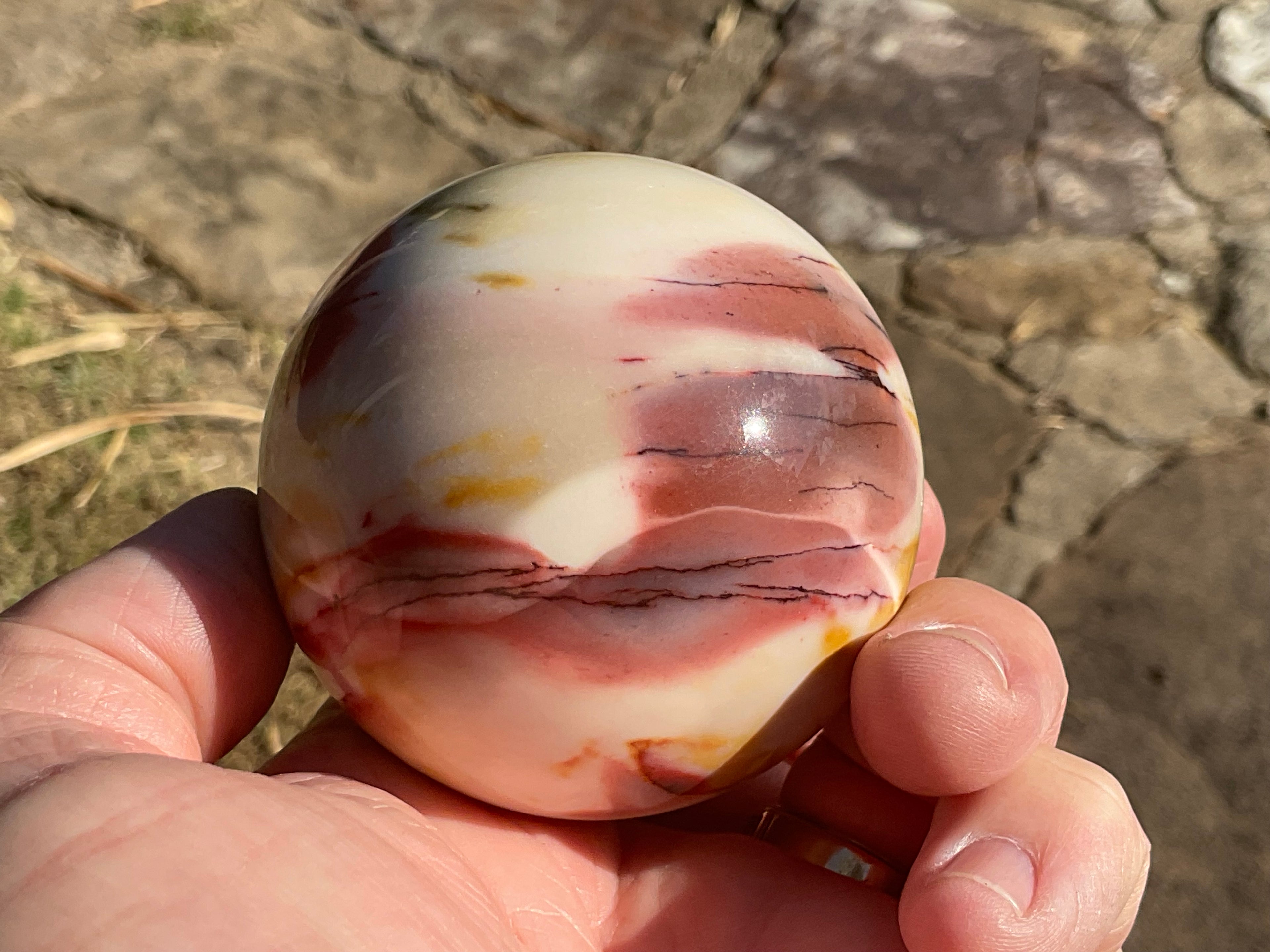 333g (5.7cm diameter) Mookaite Sphere 7C
