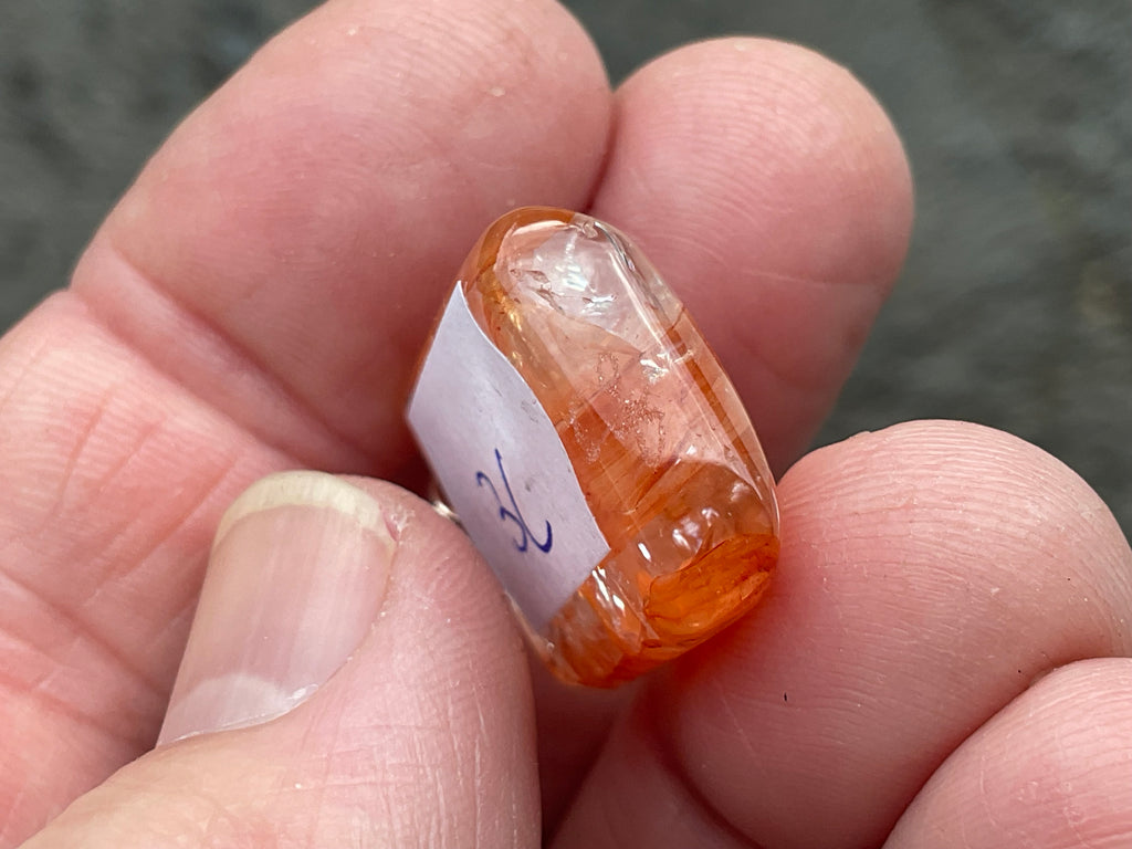 Fire Quartz Pillow Cabochon Pendant 3C