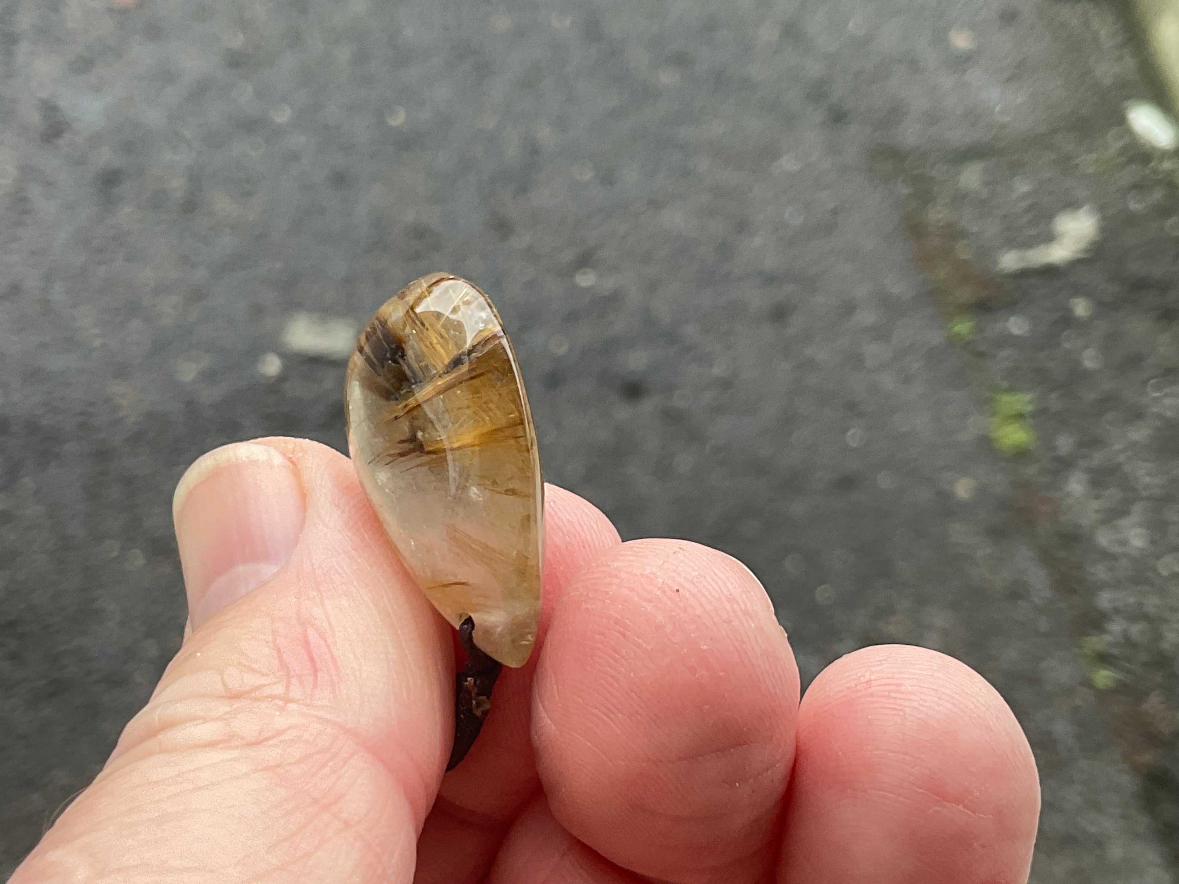 Golden Rutile Teardrop Adjustable Pendant C