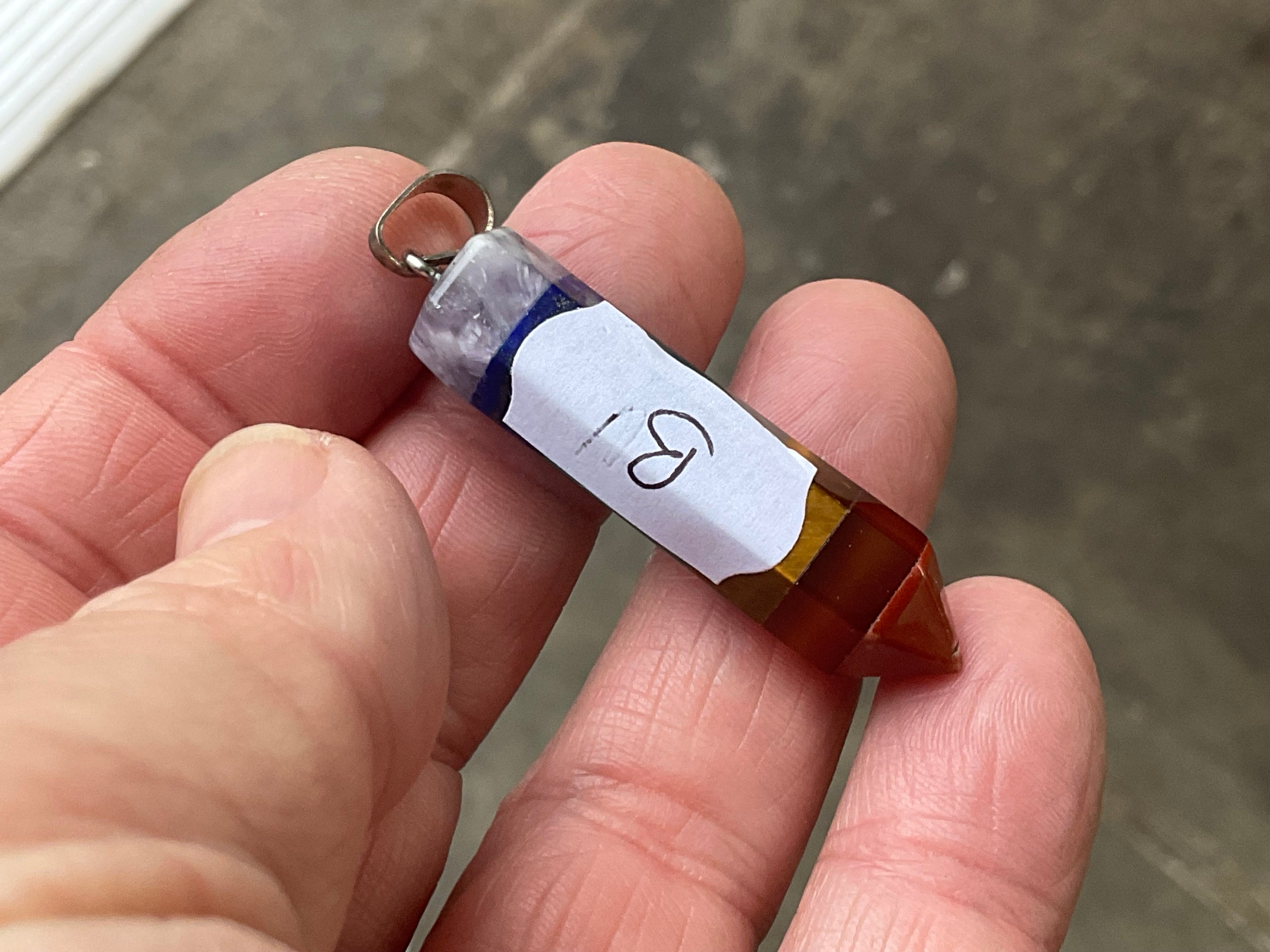 7 Chakra Stone Pendant B