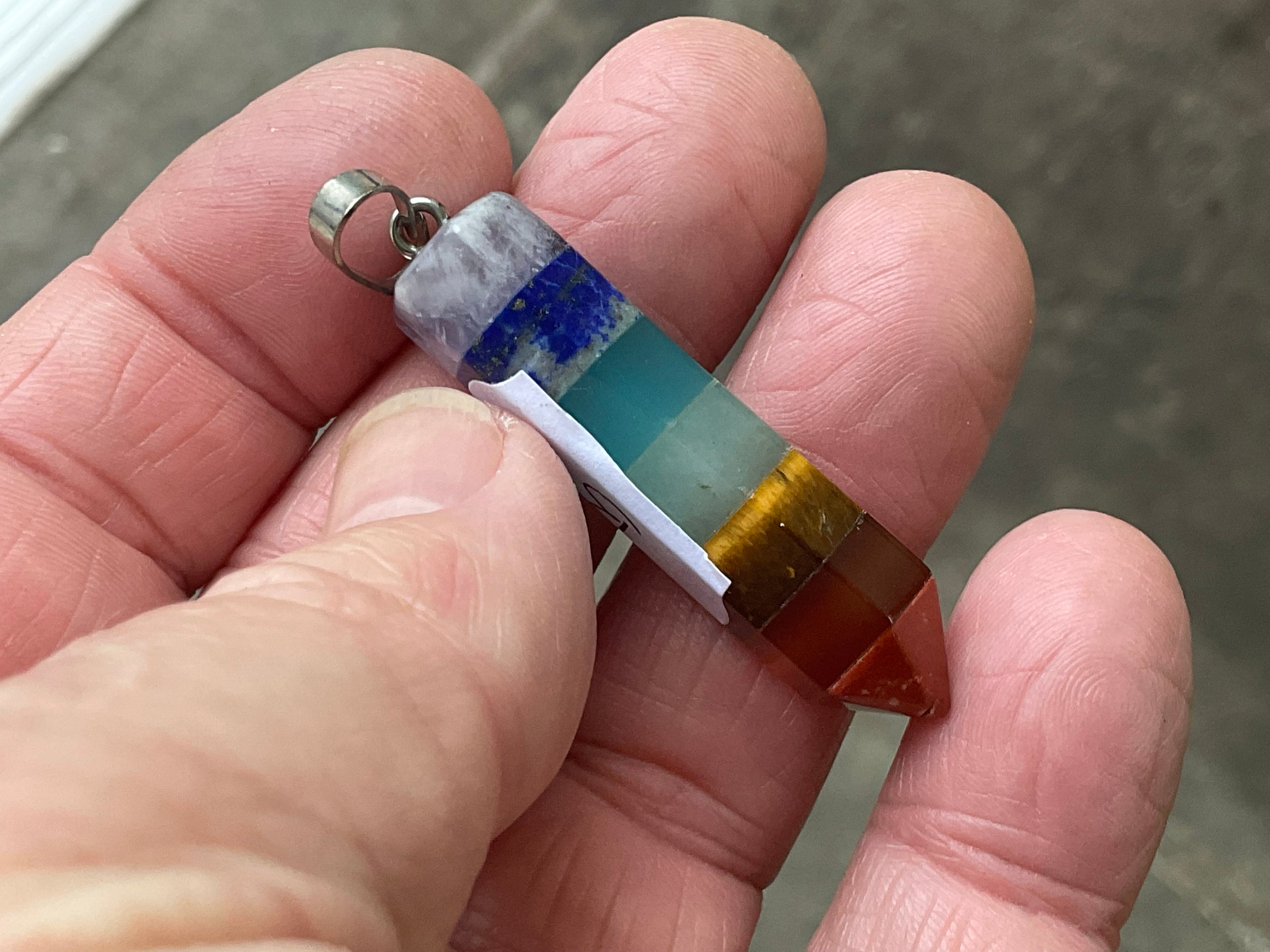 7 Chakra Stone Pendant B