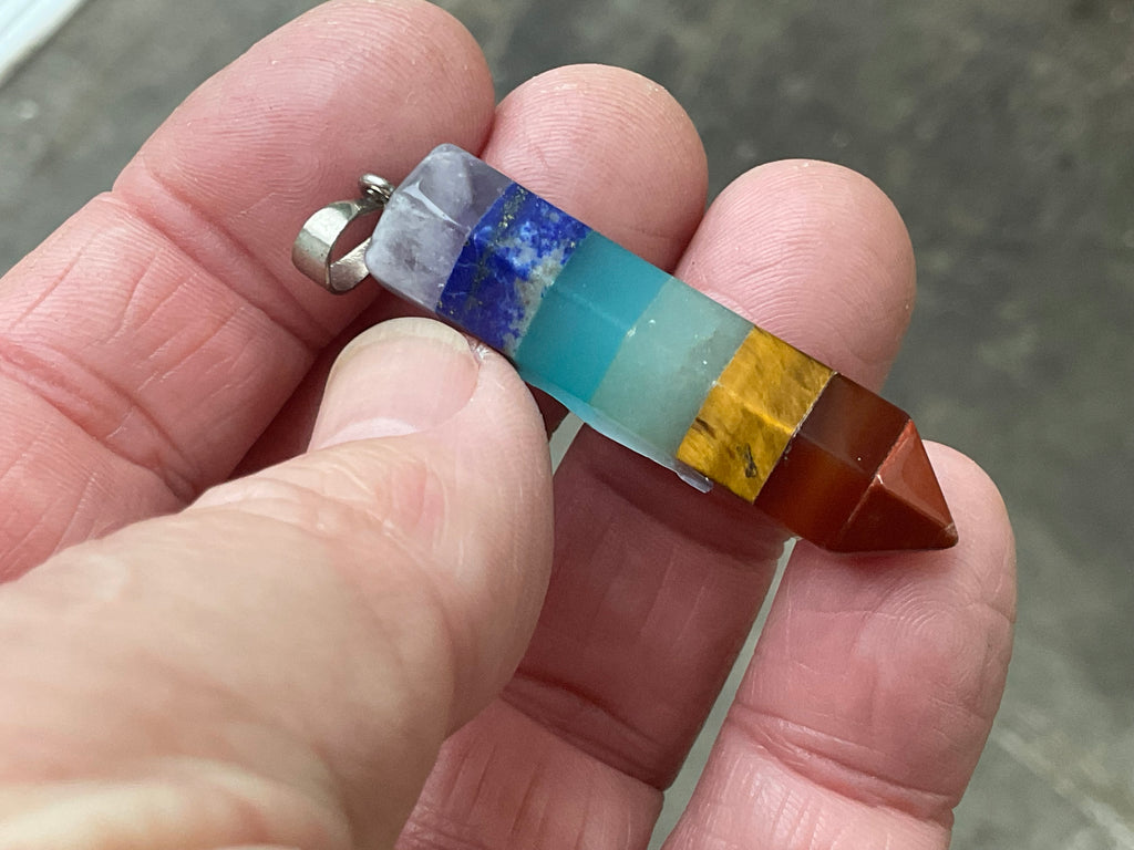 7 Chakra Stone Pendant B