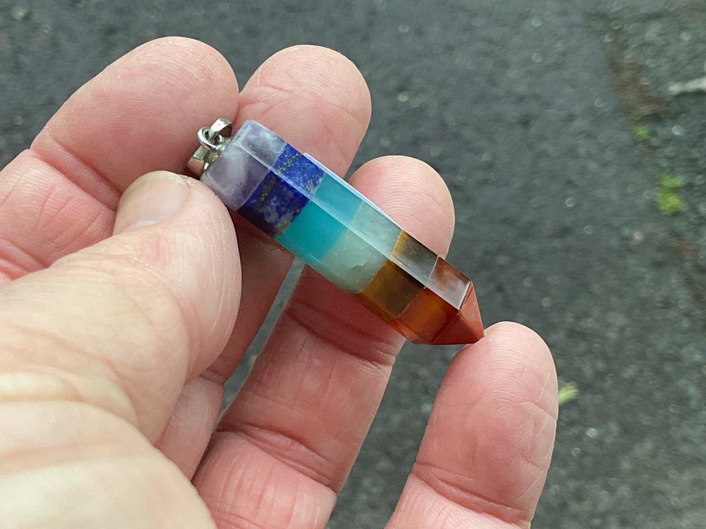 7 Chakra Stone Pendant B
