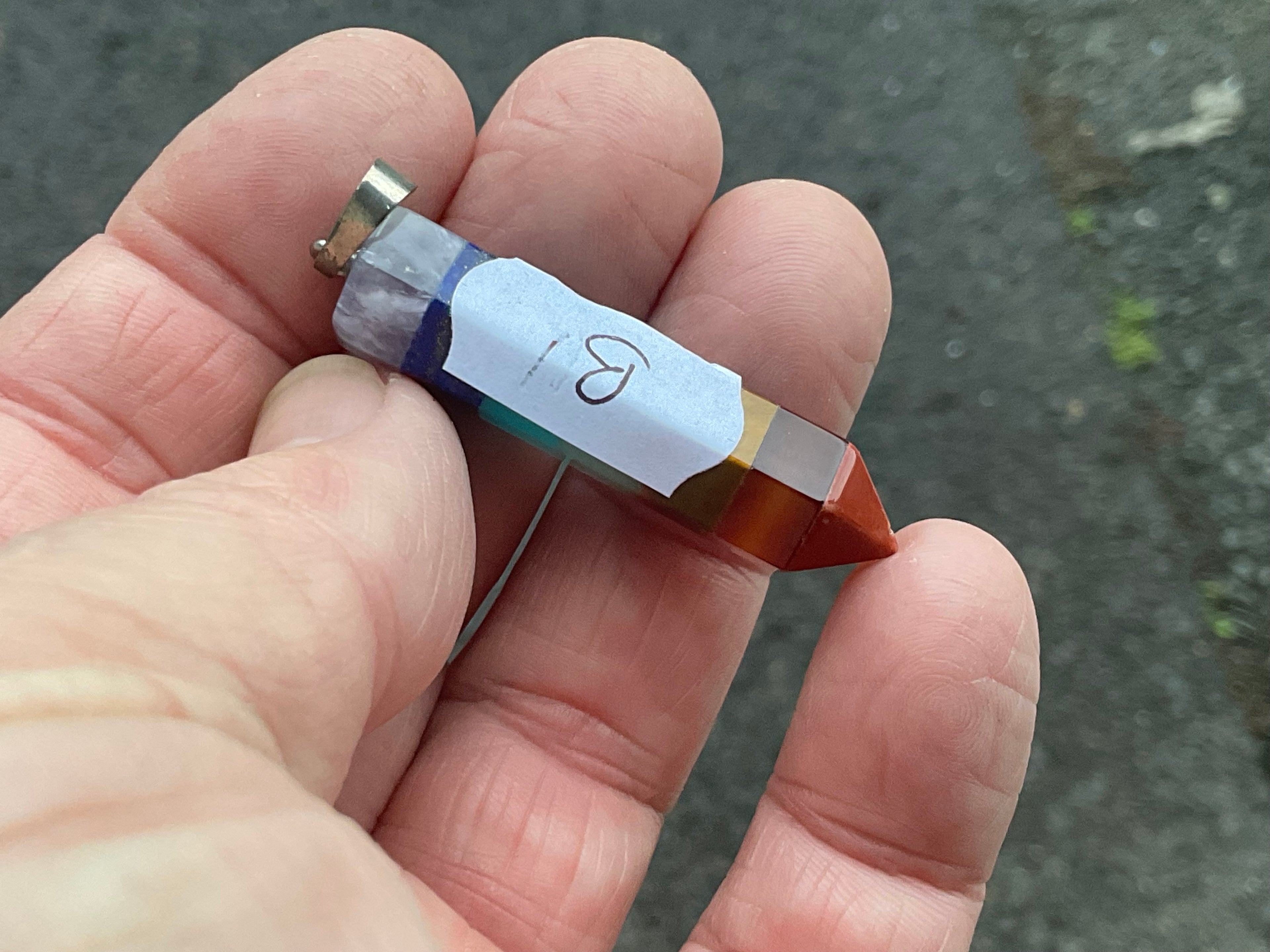 7 Chakra Stone Pendant B
