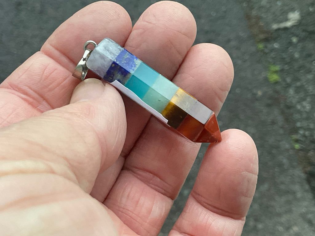 7 Chakra Stone Pendant B