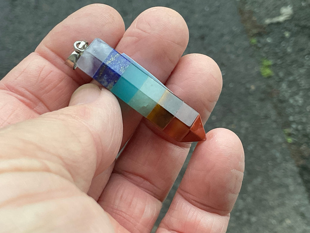 7 Chakra Stone Pendant B