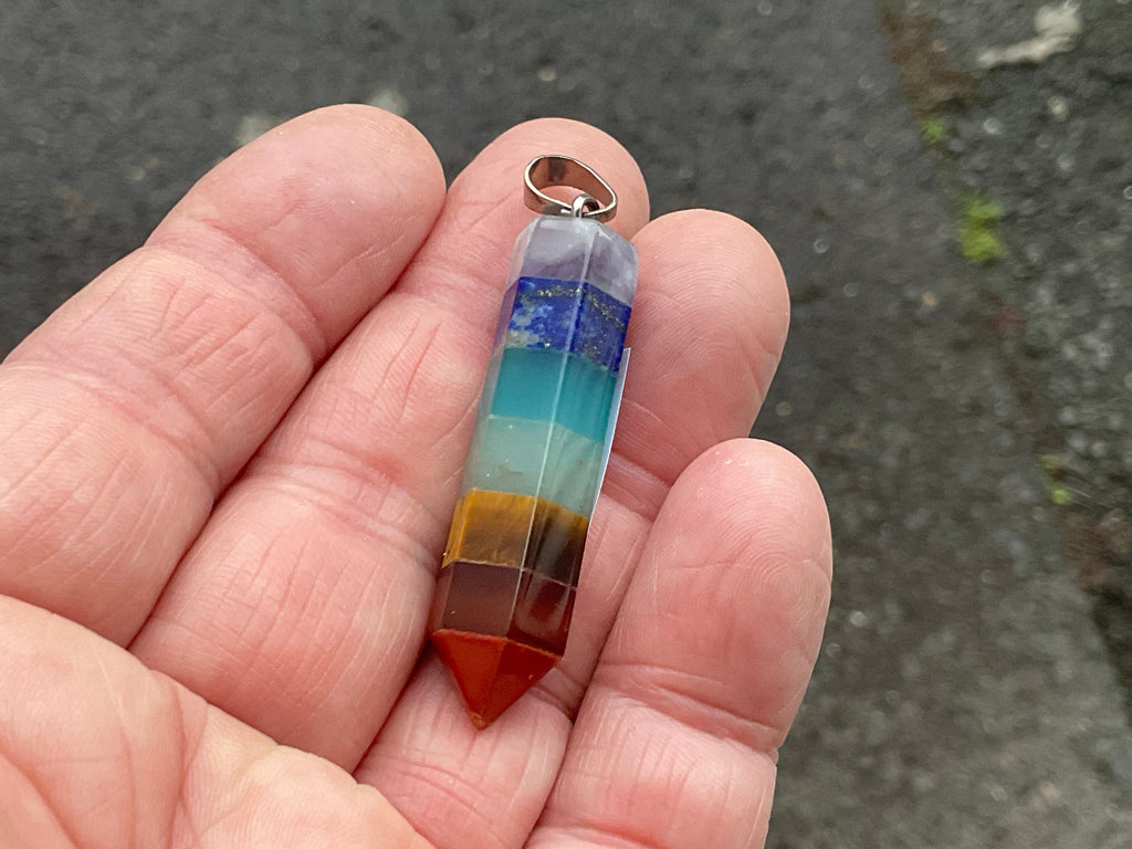 7 Chakra Stone Pendant B