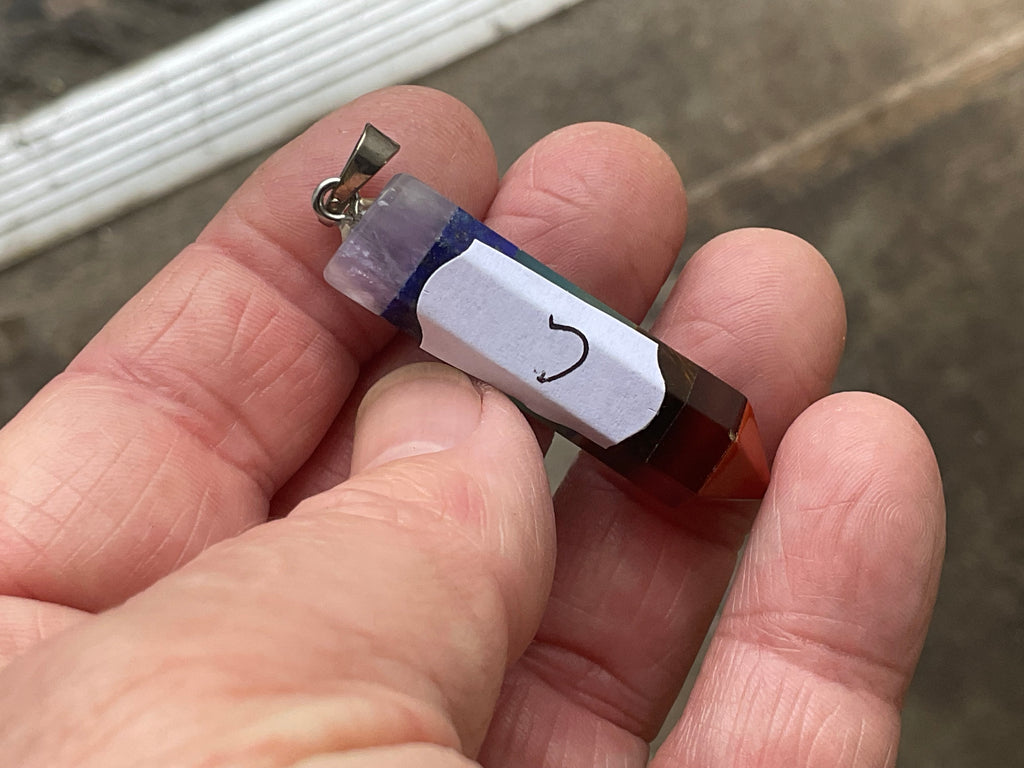 7 Chakra Stone Pendant C