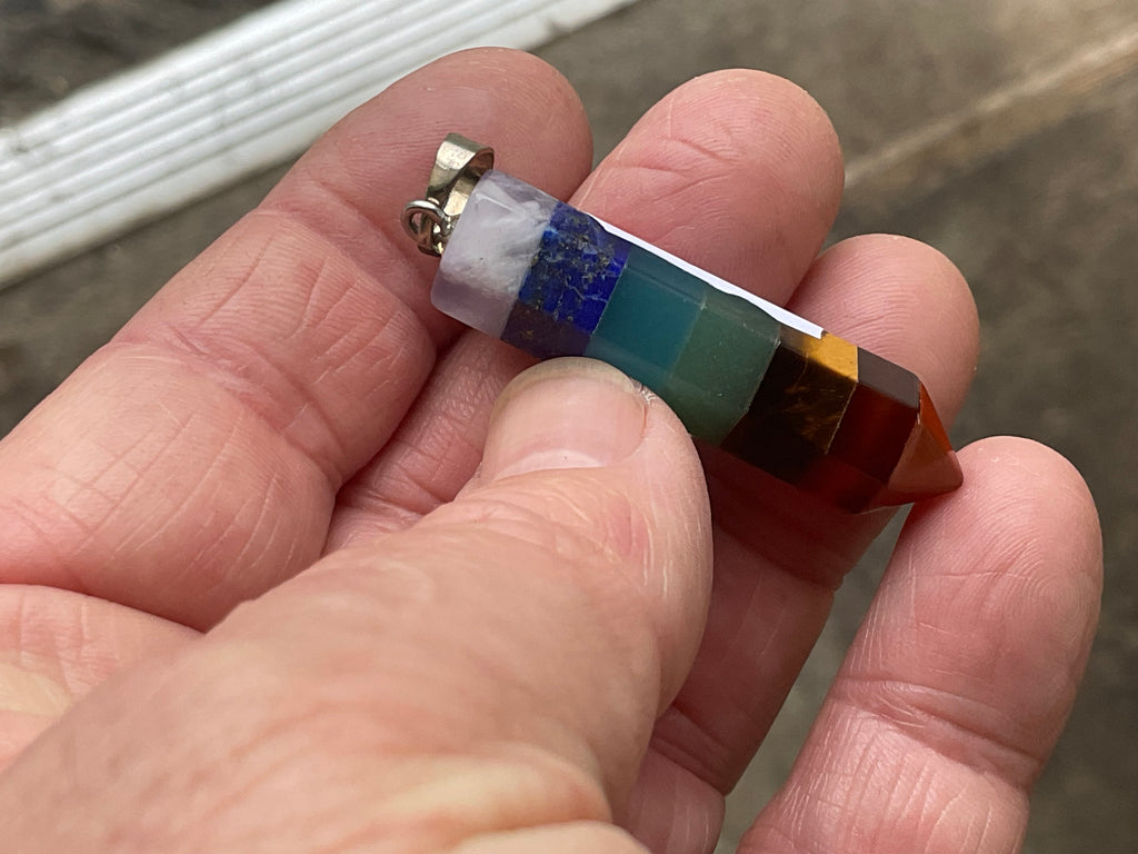 7 Chakra Stone Pendant C