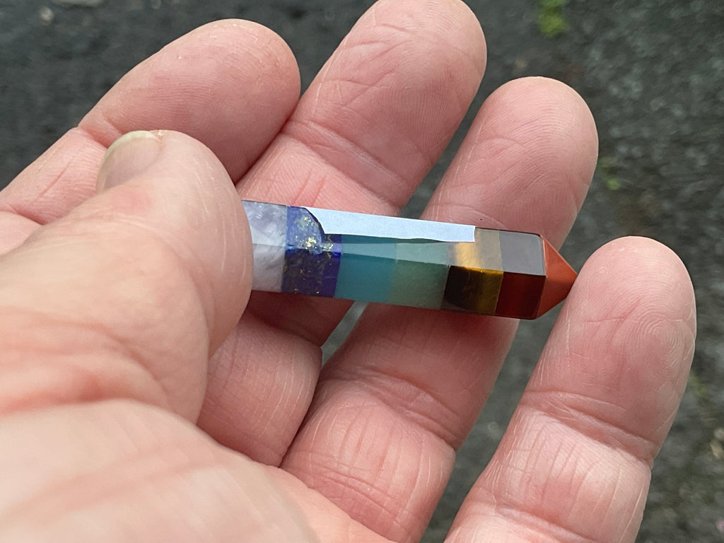 7 Chakra Stone Pendant C