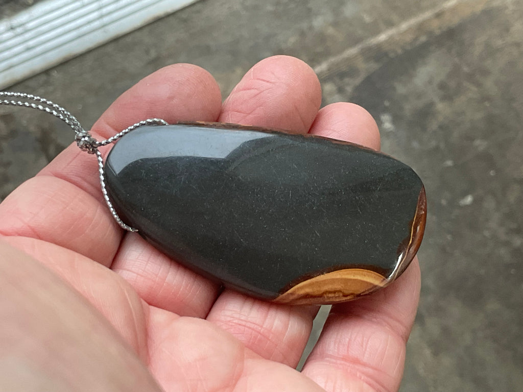 34g Polychrome Jasper Large Drilled Pendant 1A