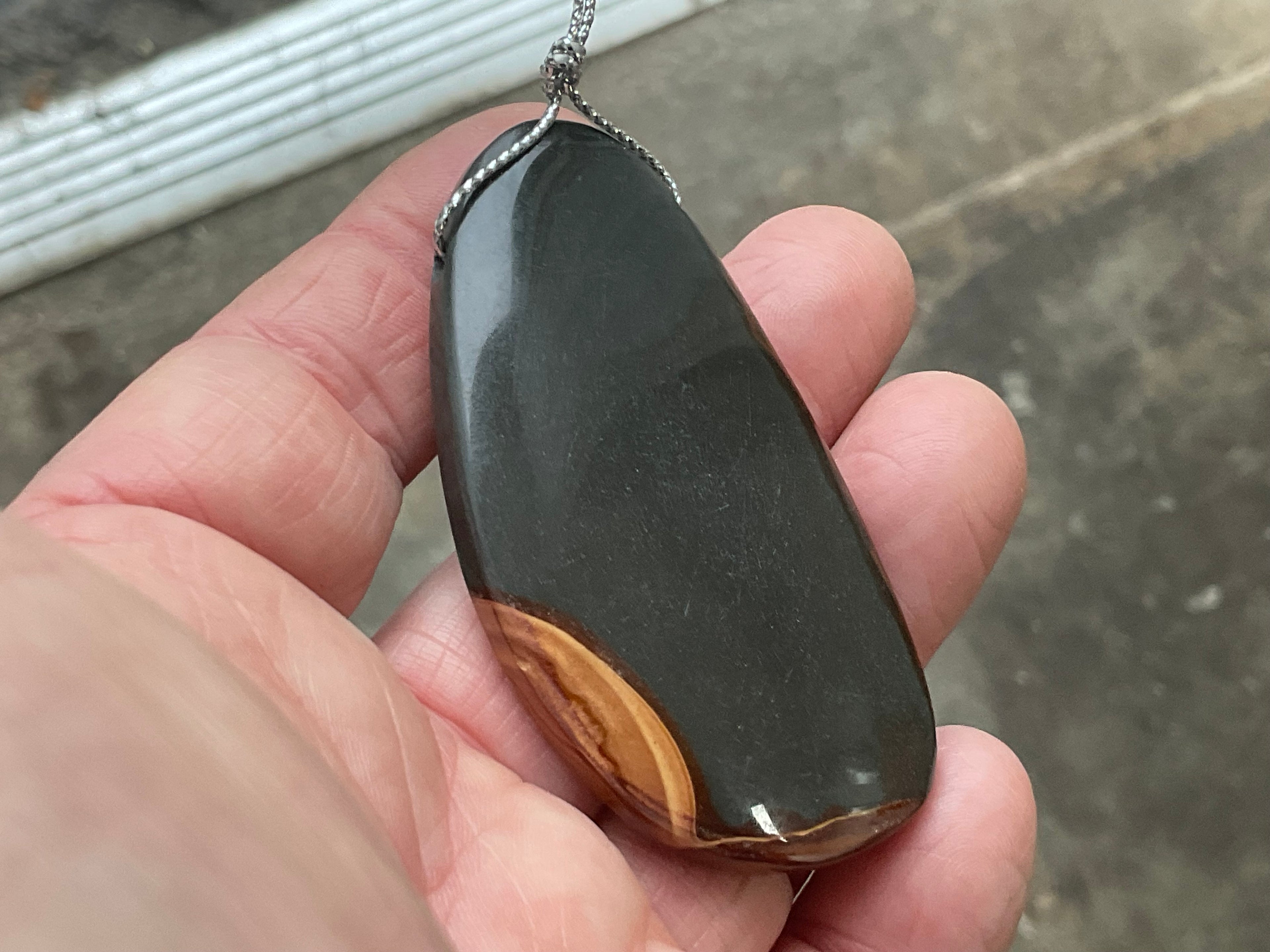 34g Polychrome Jasper Large Drilled Pendant 1A