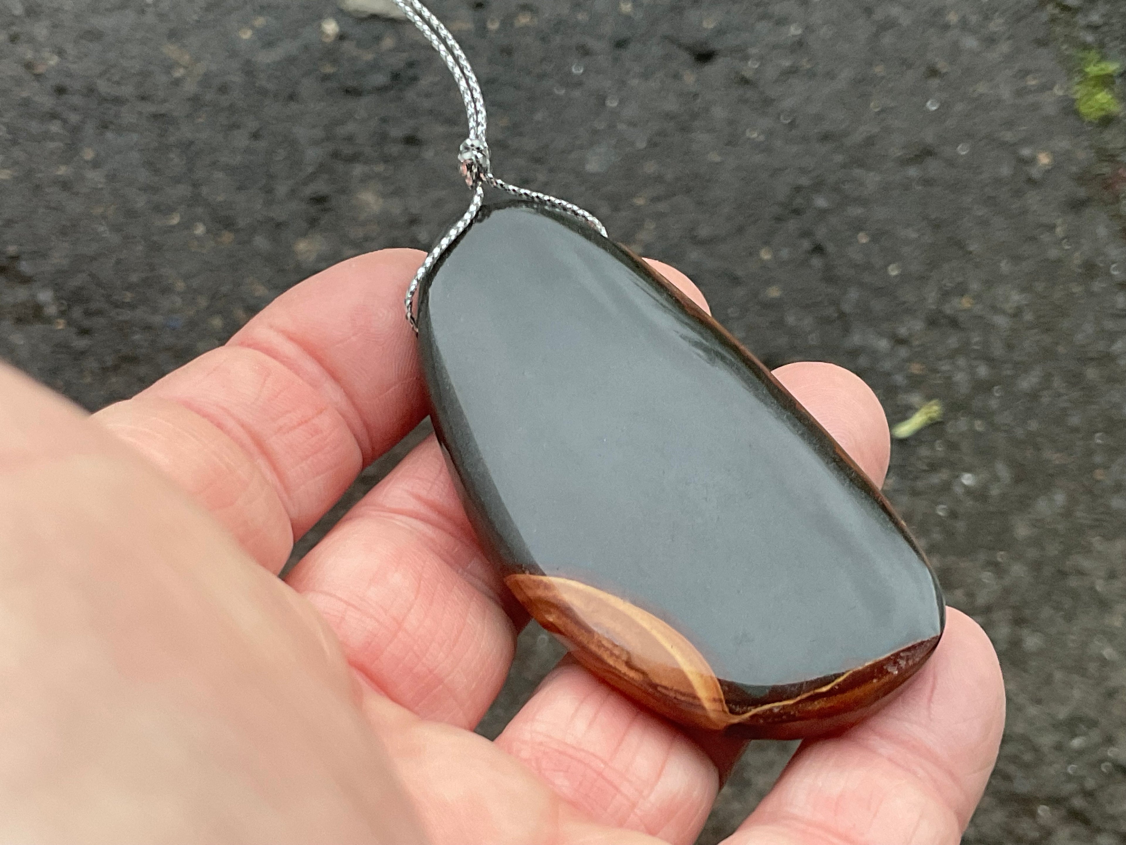 34g Polychrome Jasper Large Drilled Pendant 1A