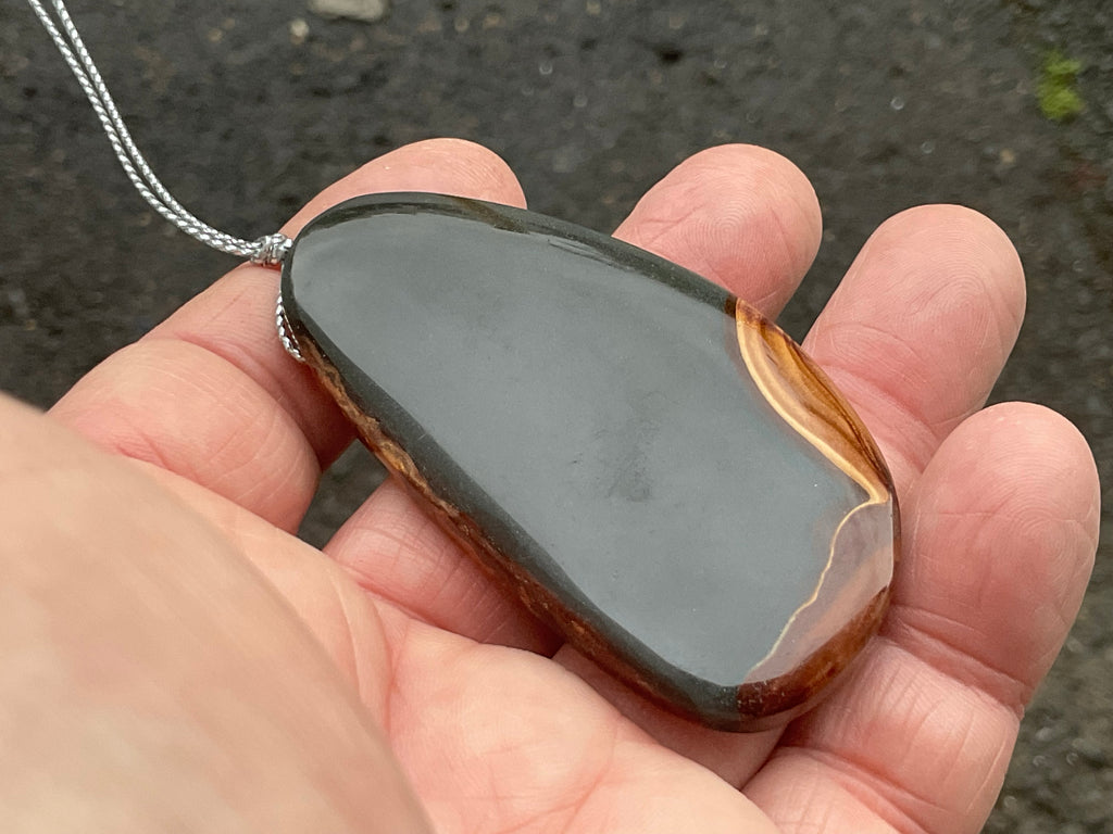 34g Polychrome Jasper Large Drilled Pendant 1A
