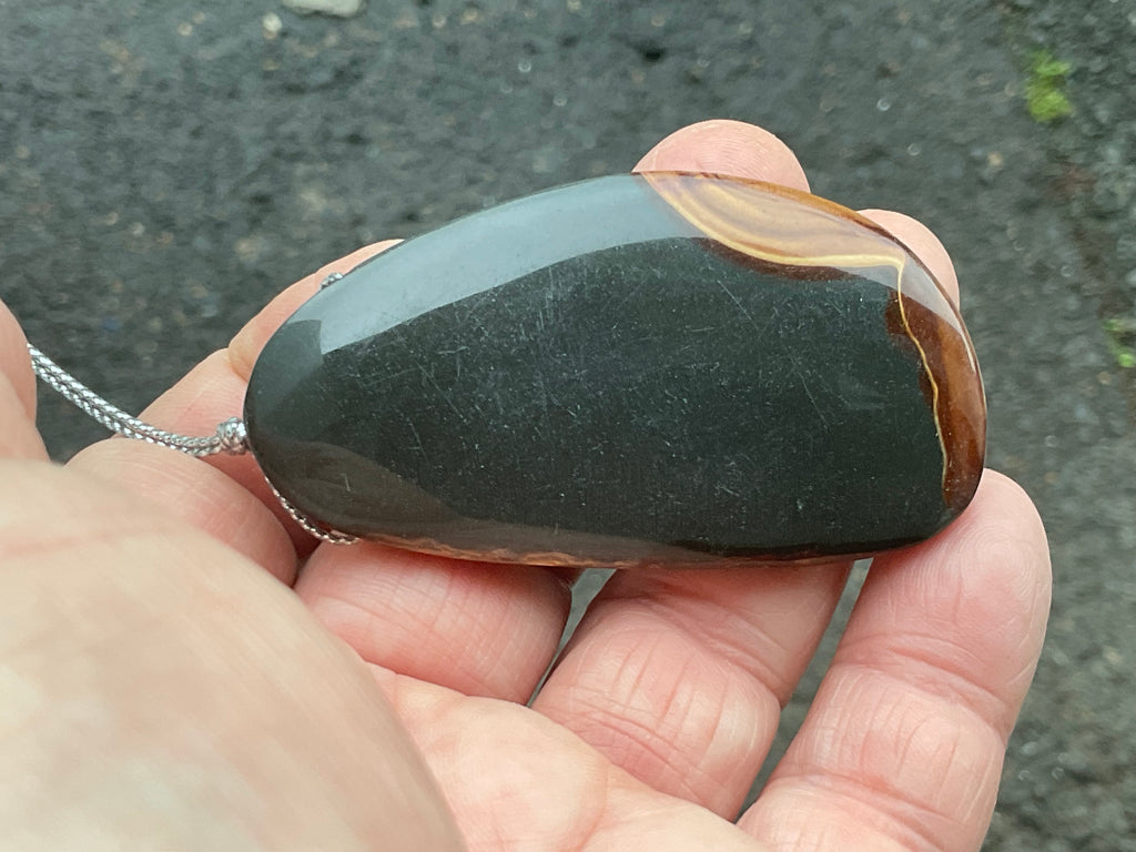 34g Polychrome Jasper Large Drilled Pendant 1A