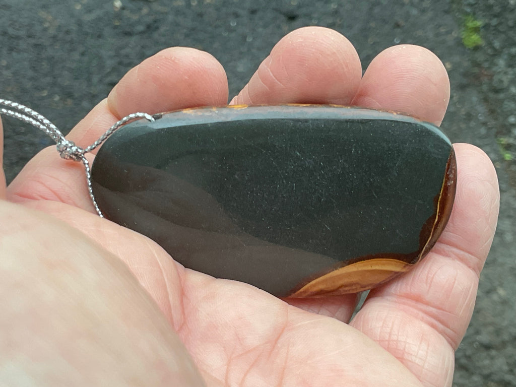 34g Polychrome Jasper Large Drilled Pendant 1A