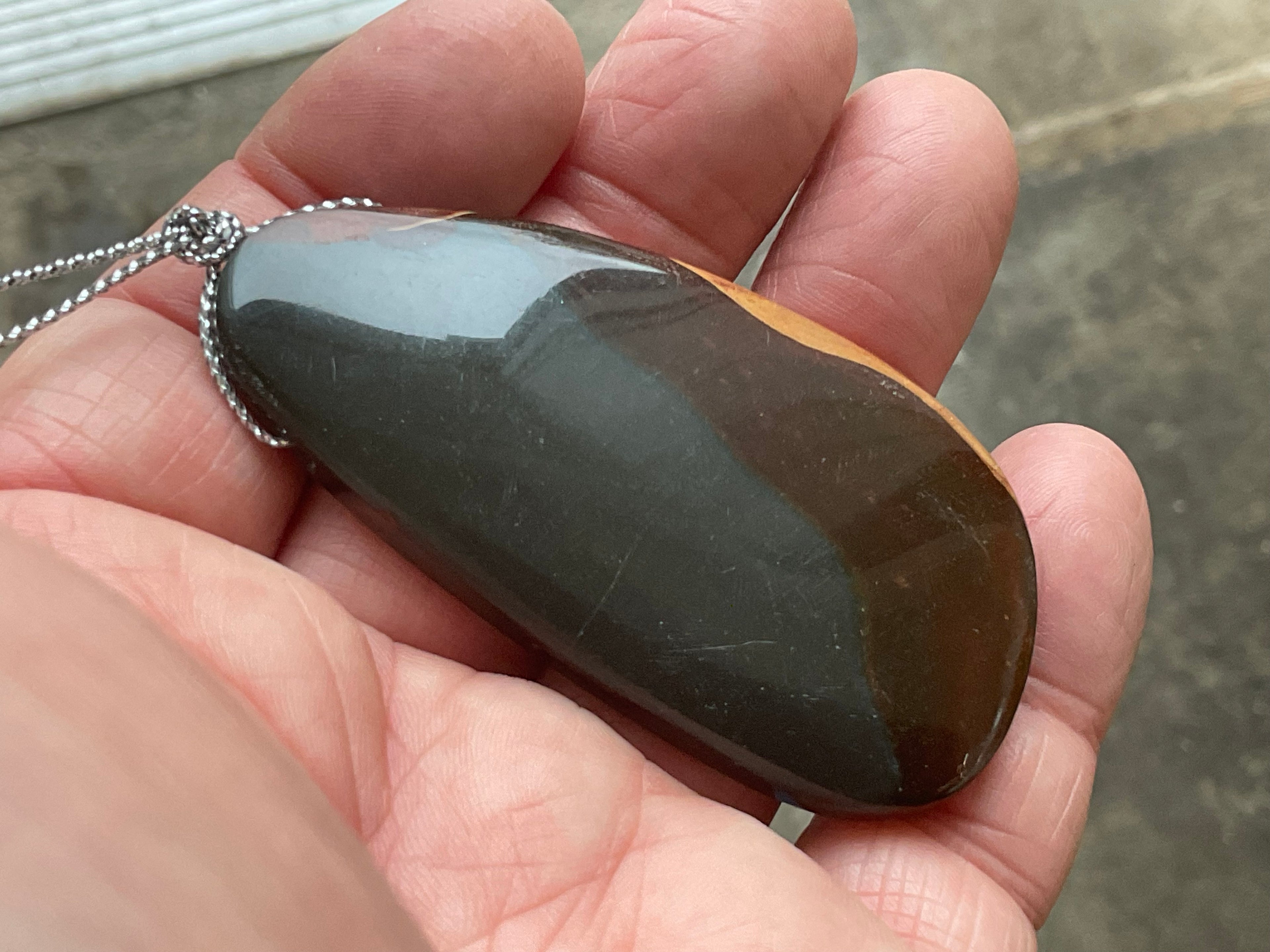 30g Polychrome Jasper Large Drilled Pendant 1B
