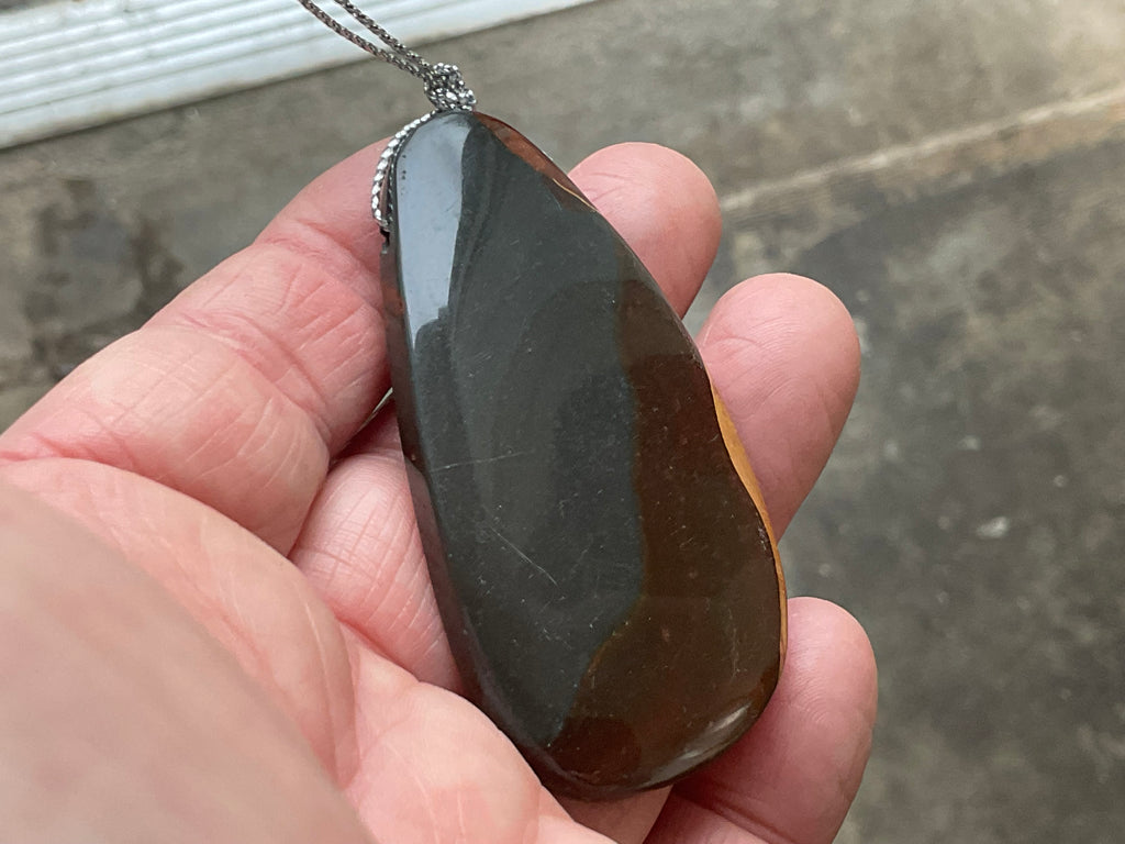 30g Polychrome Jasper Large Drilled Pendant 1B