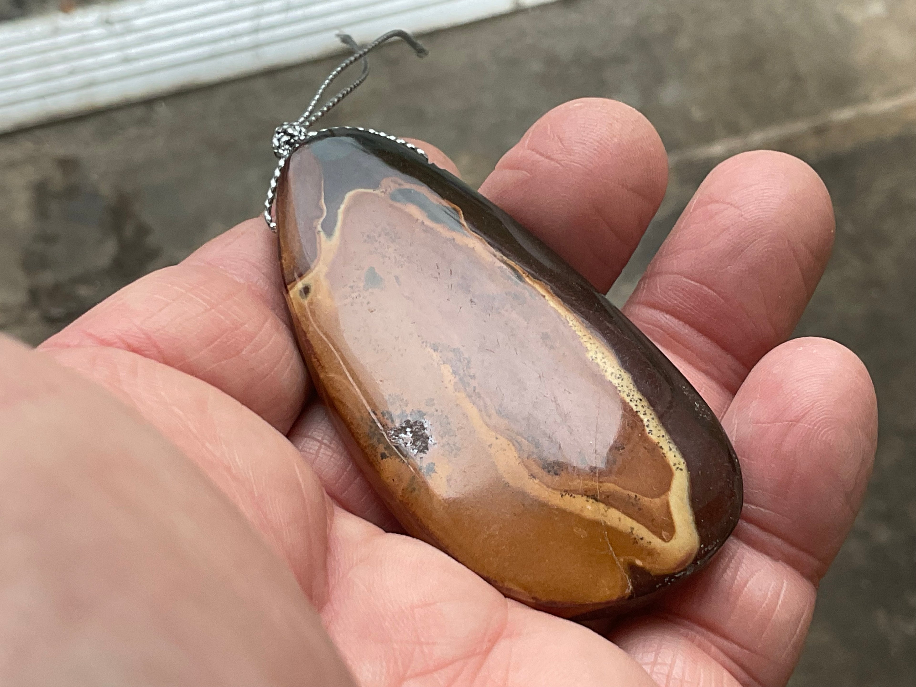 30g Polychrome Jasper Large Drilled Pendant 1B