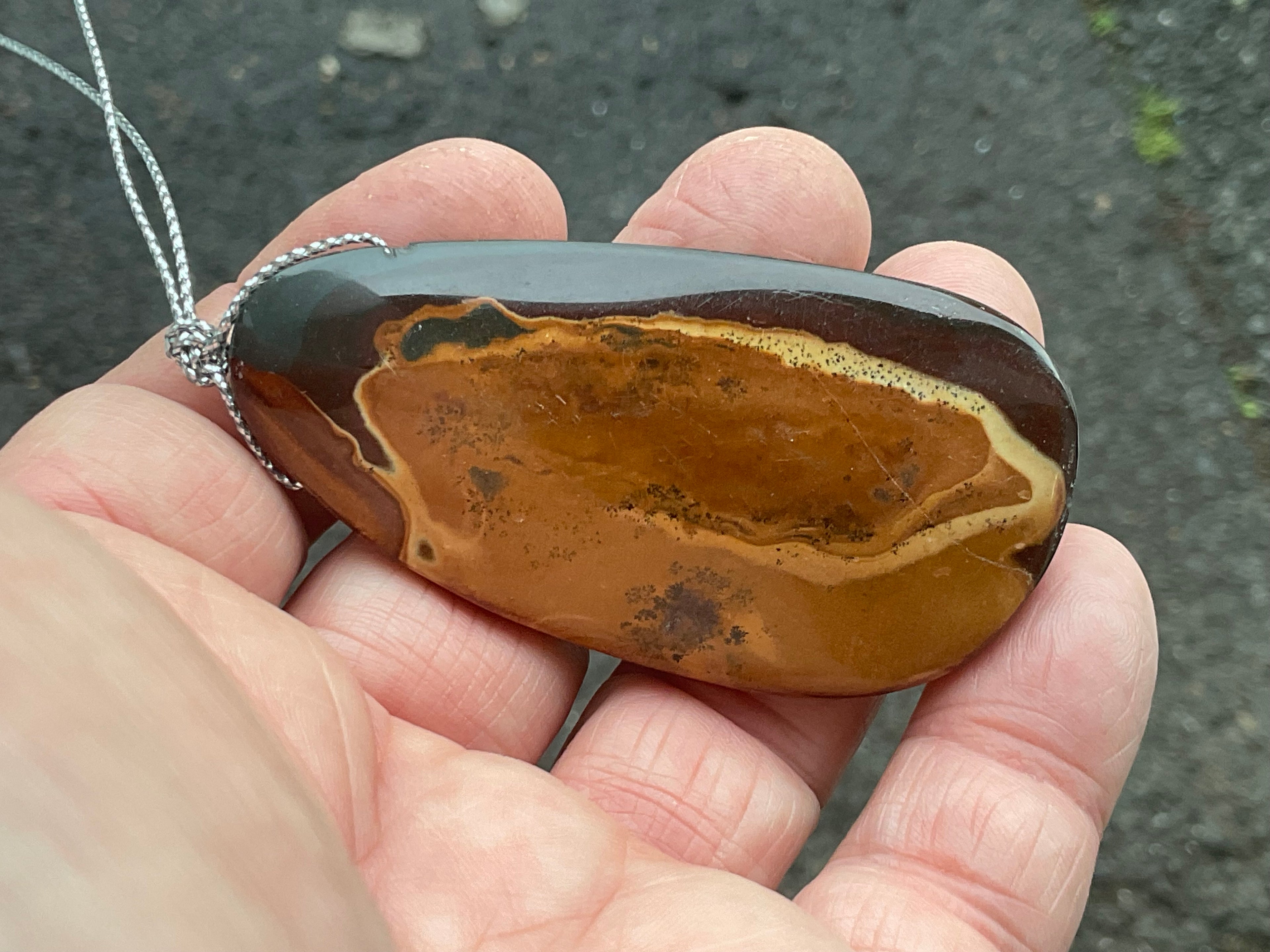 30g Polychrome Jasper Large Drilled Pendant 1B