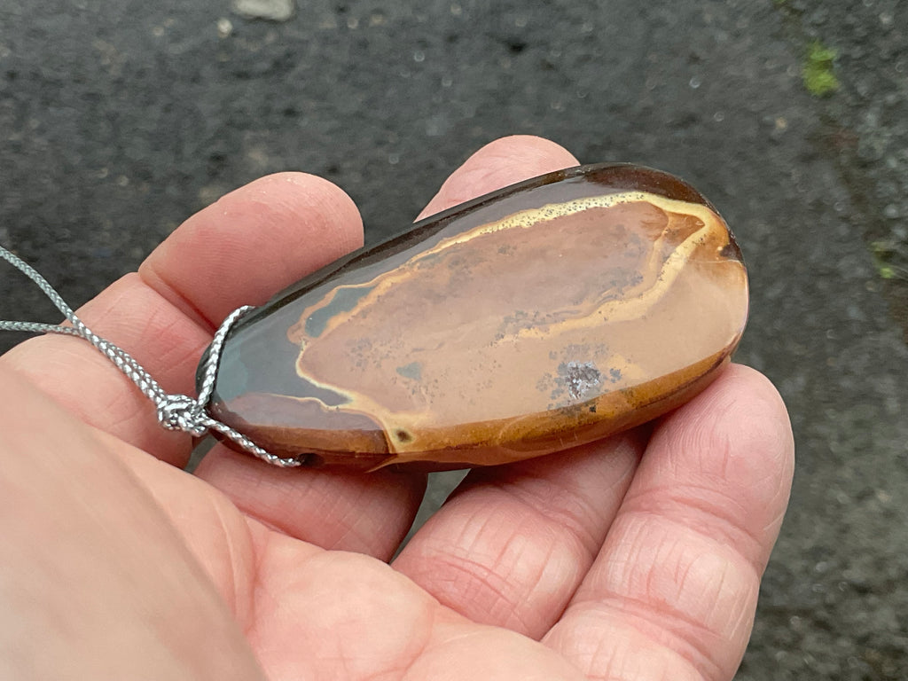 30g Polychrome Jasper Large Drilled Pendant 1B