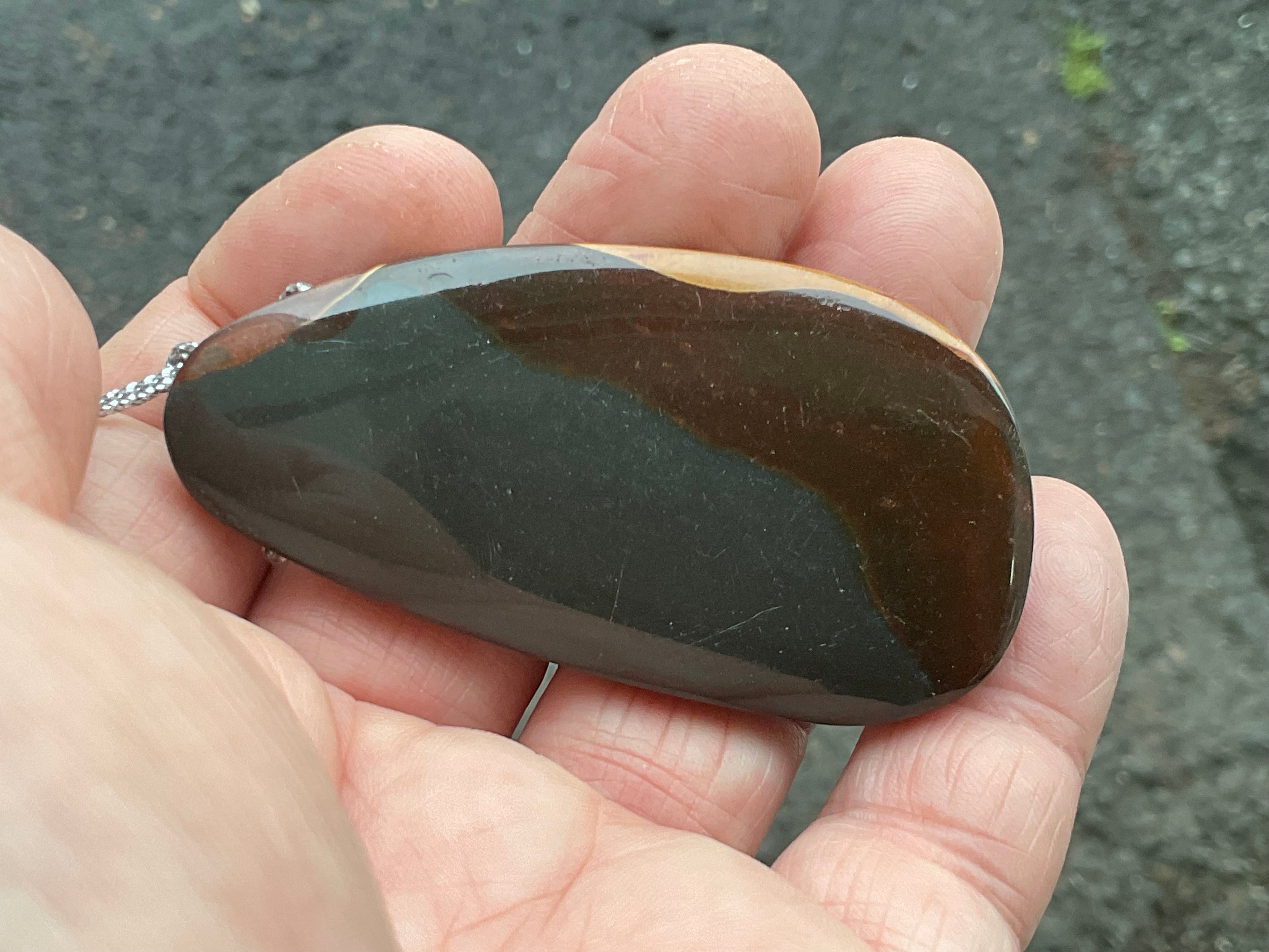 30g Polychrome Jasper Large Drilled Pendant 1B