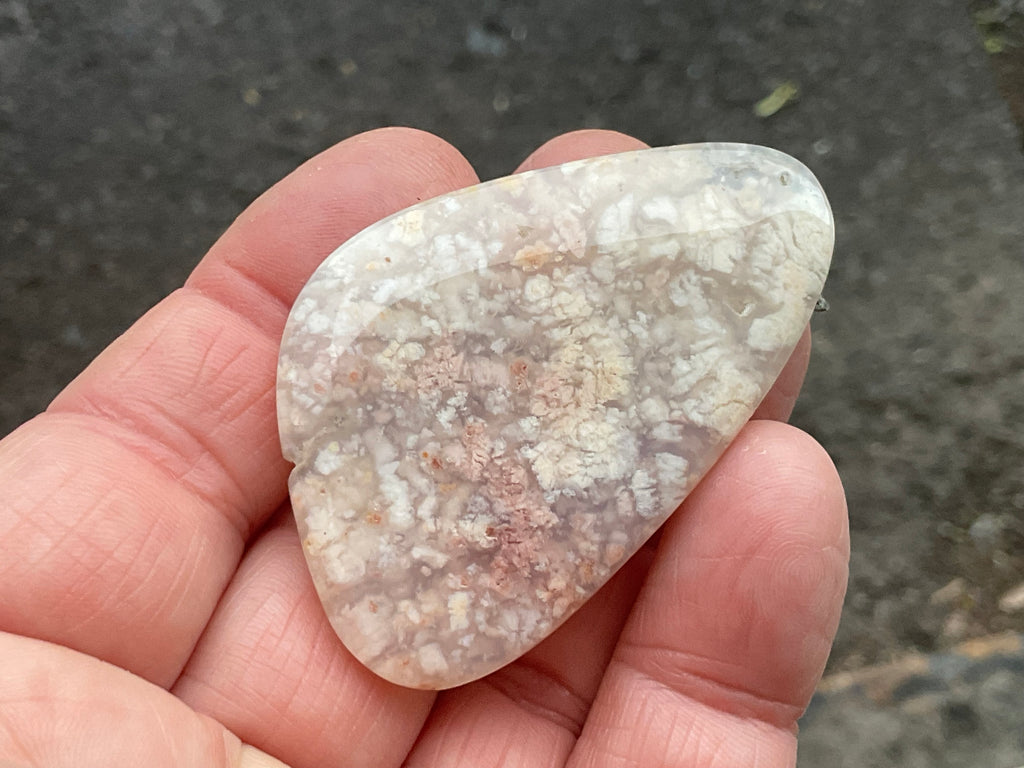 22g Heavily Included Pale Garden Quartz Pendant 7A