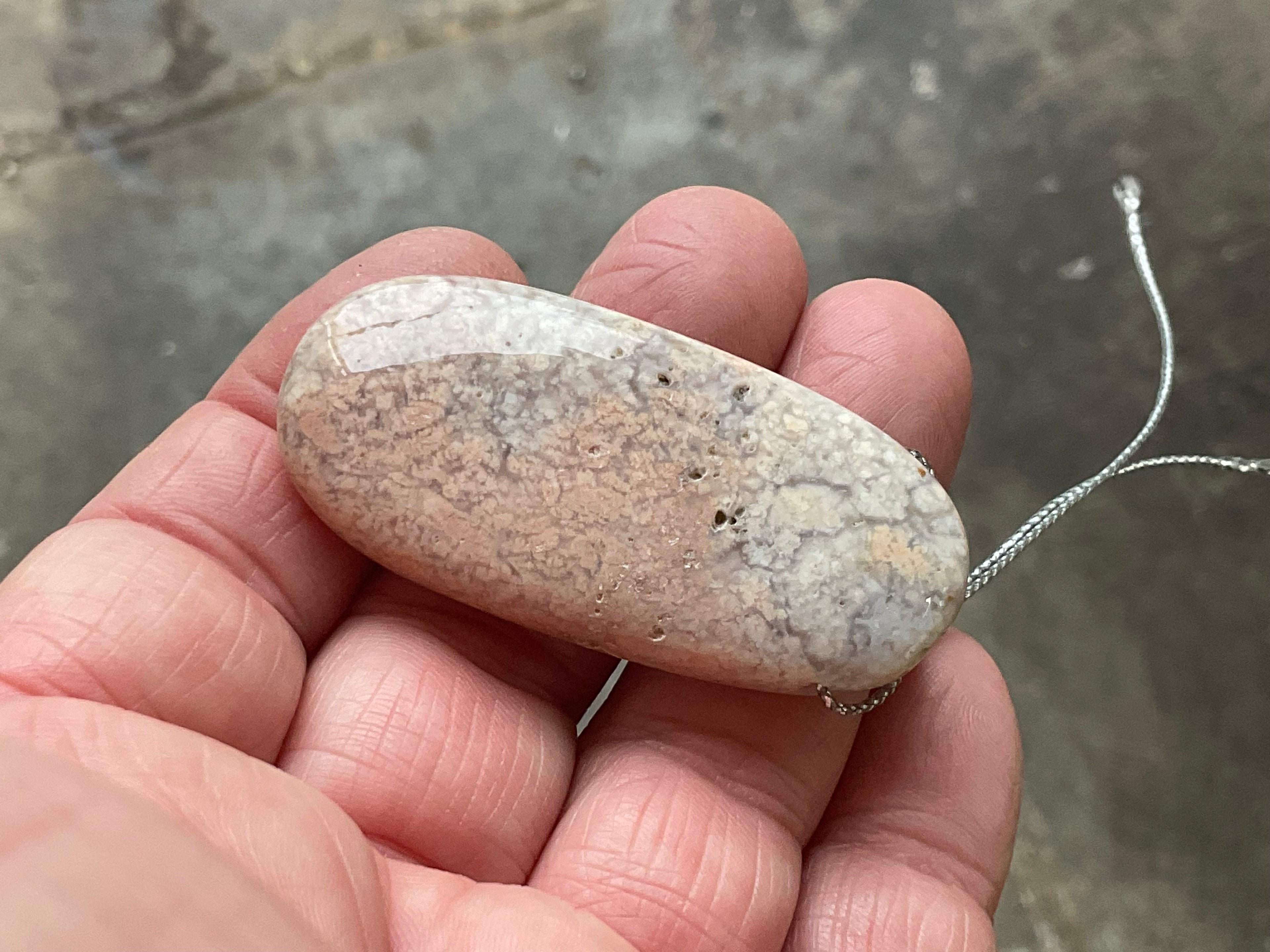 24g Heavily Included Pale Garden Quartz Pendant 6A