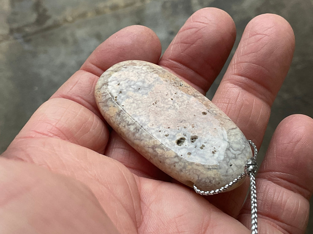 24g Heavily Included Pale Garden Quartz Pendant 6A