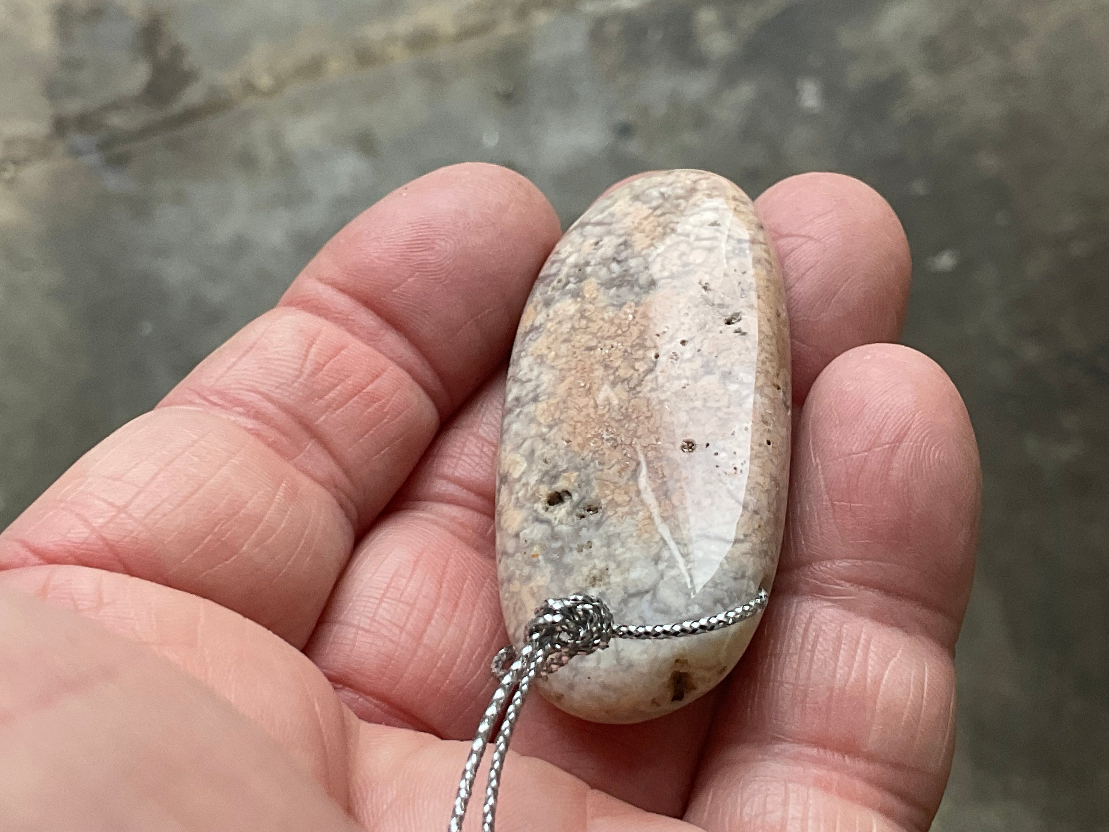 24g Heavily Included Pale Garden Quartz Pendant 6A