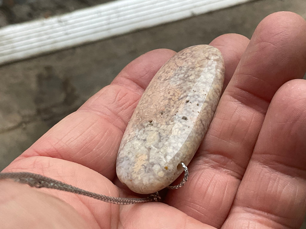 24g Heavily Included Pale Garden Quartz Pendant 6A