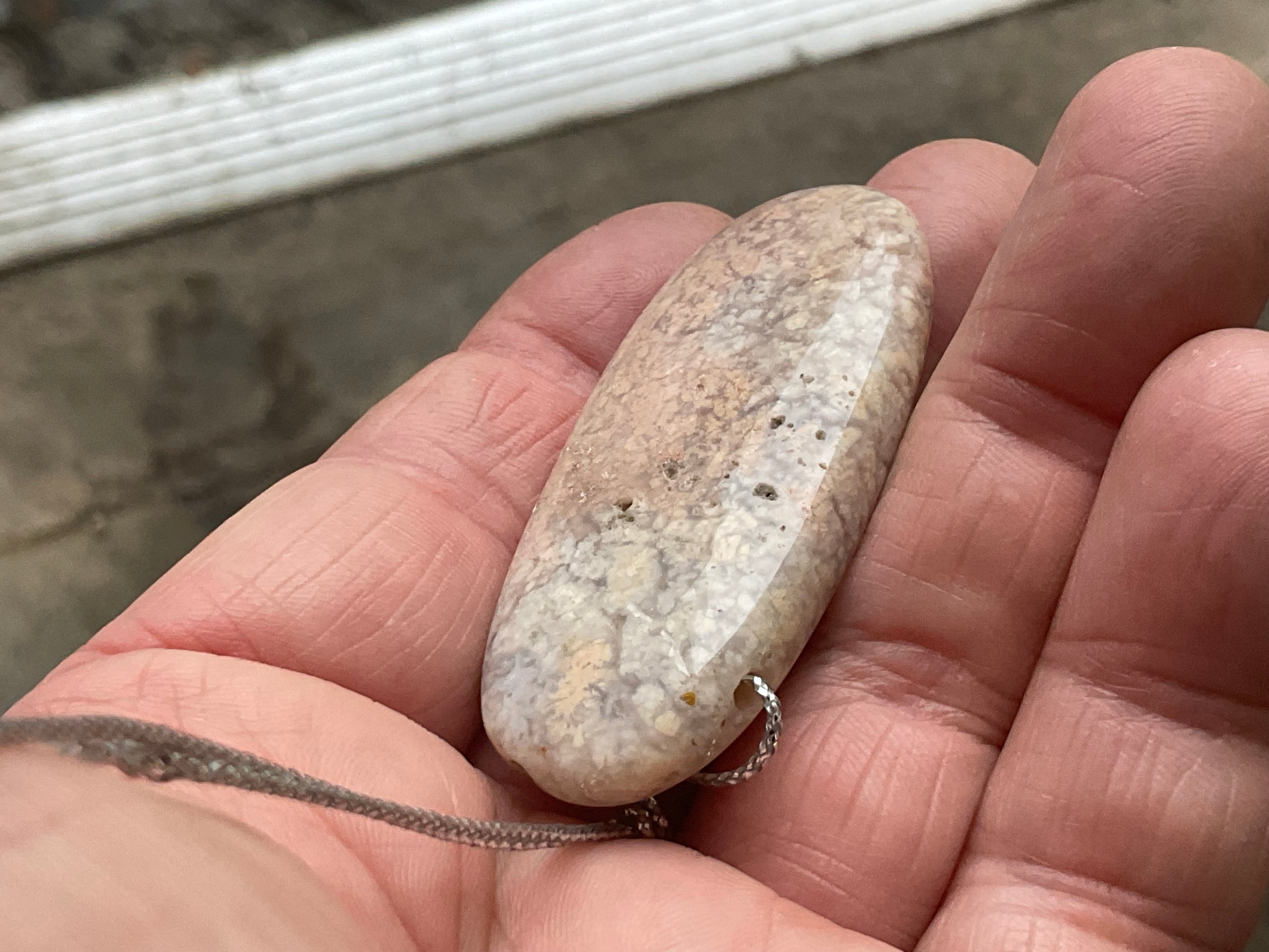 24g Heavily Included Pale Garden Quartz Pendant 6A