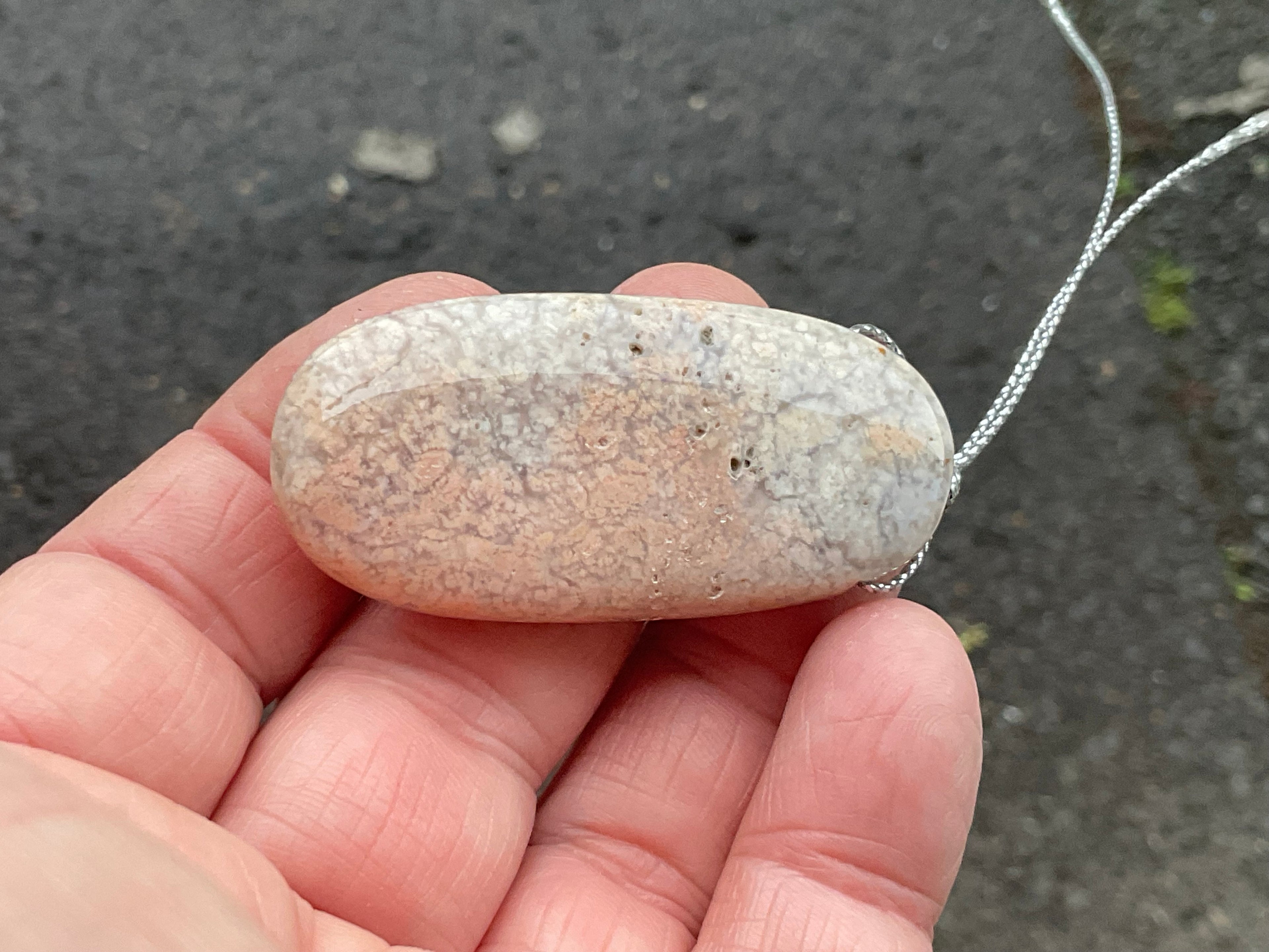 24g Heavily Included Pale Garden Quartz Pendant 6A